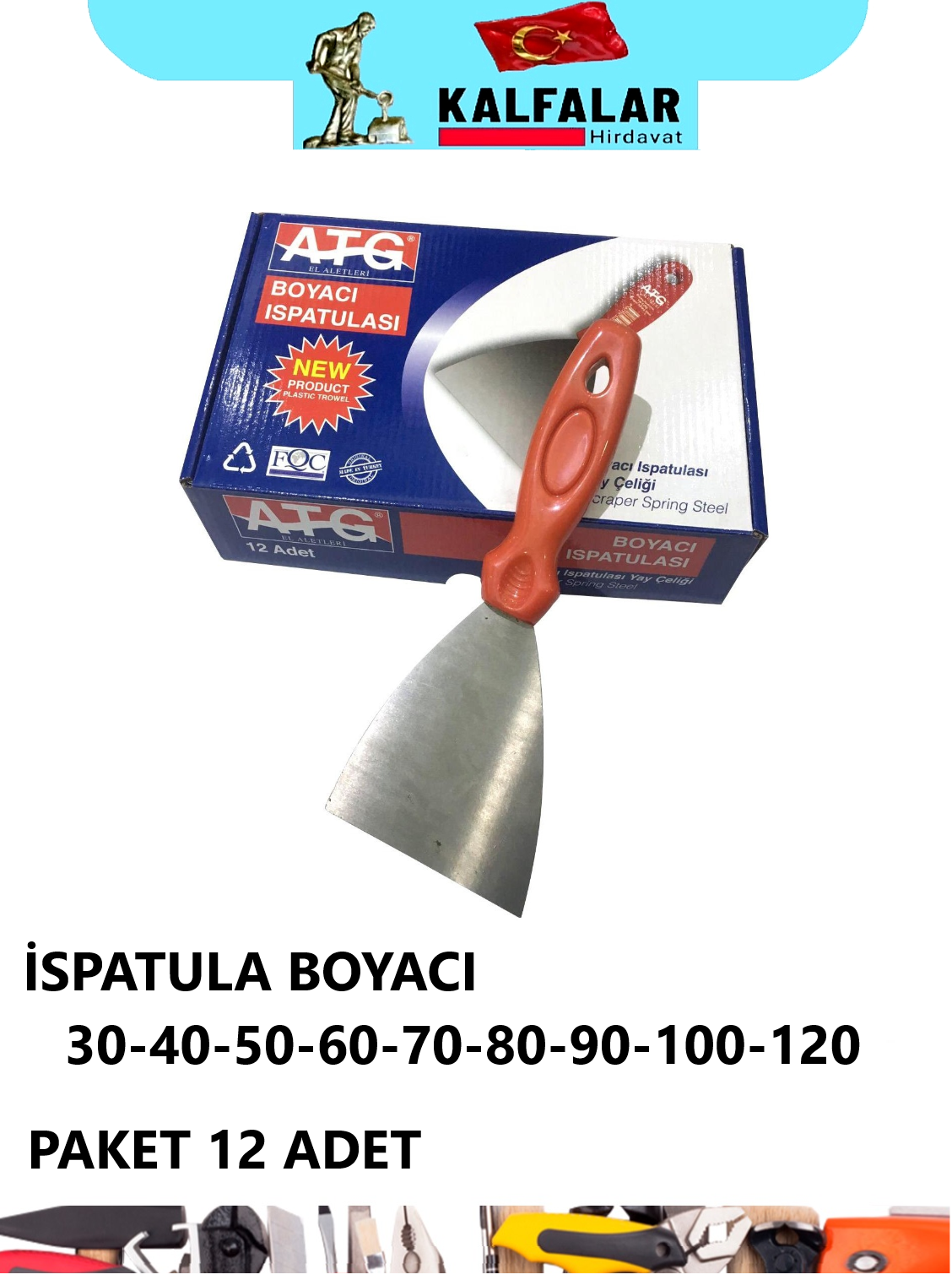İSPATULA BOYACI 120 MM PAKET 12 ADET