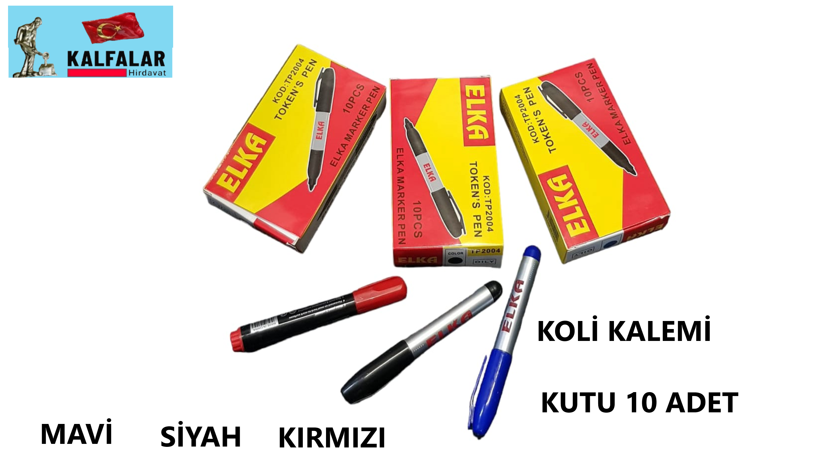 KOLİ KALEMİ SİYAH 10 LU PAKET