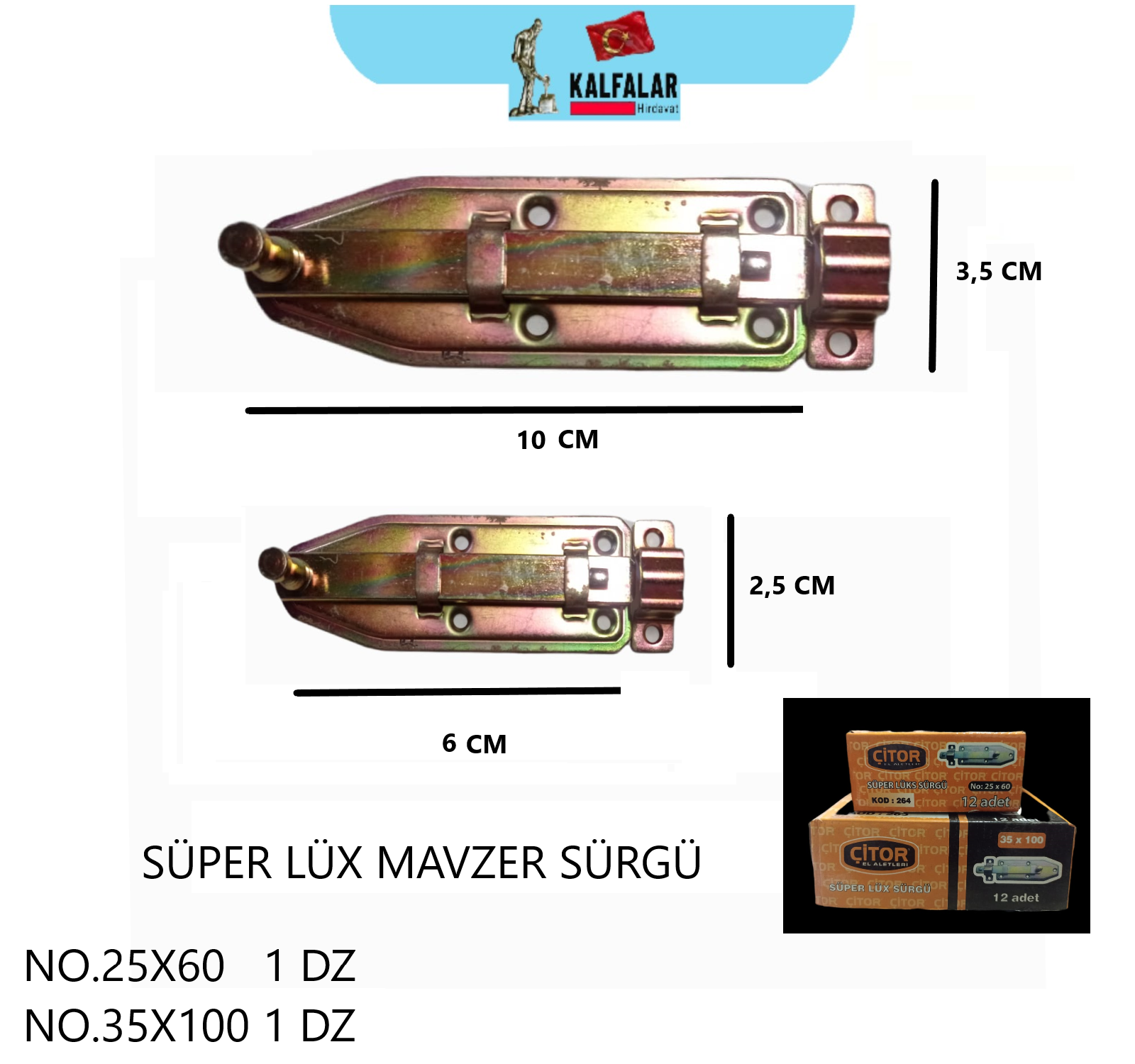 SÜRGÜ SÜPER LÜKS ÖLÇÜ 35X100 PK 1 DZ
