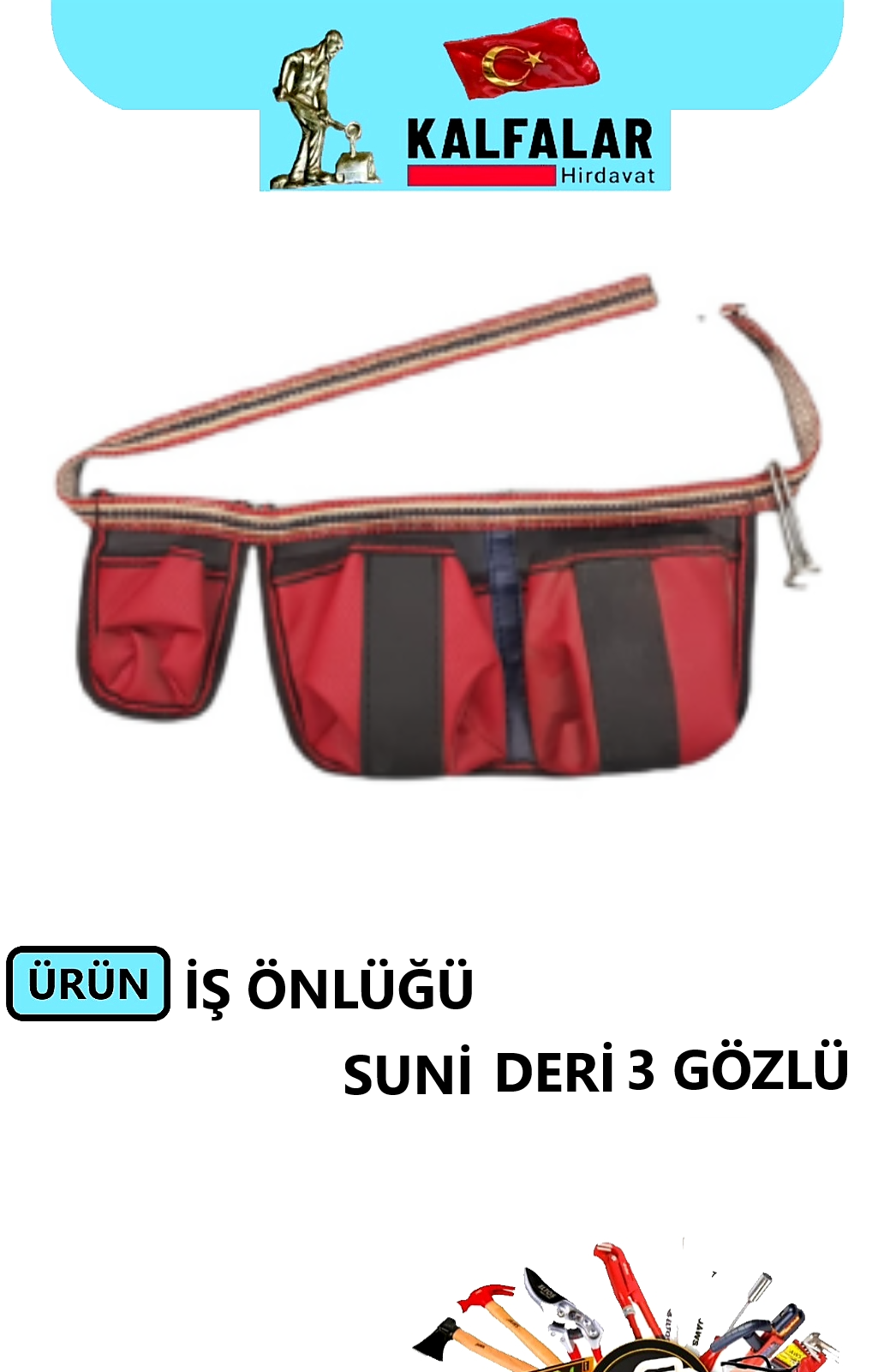 İŞ ÖNLÜĞÜ SUNİ DERİ 3 GÖZLÜ