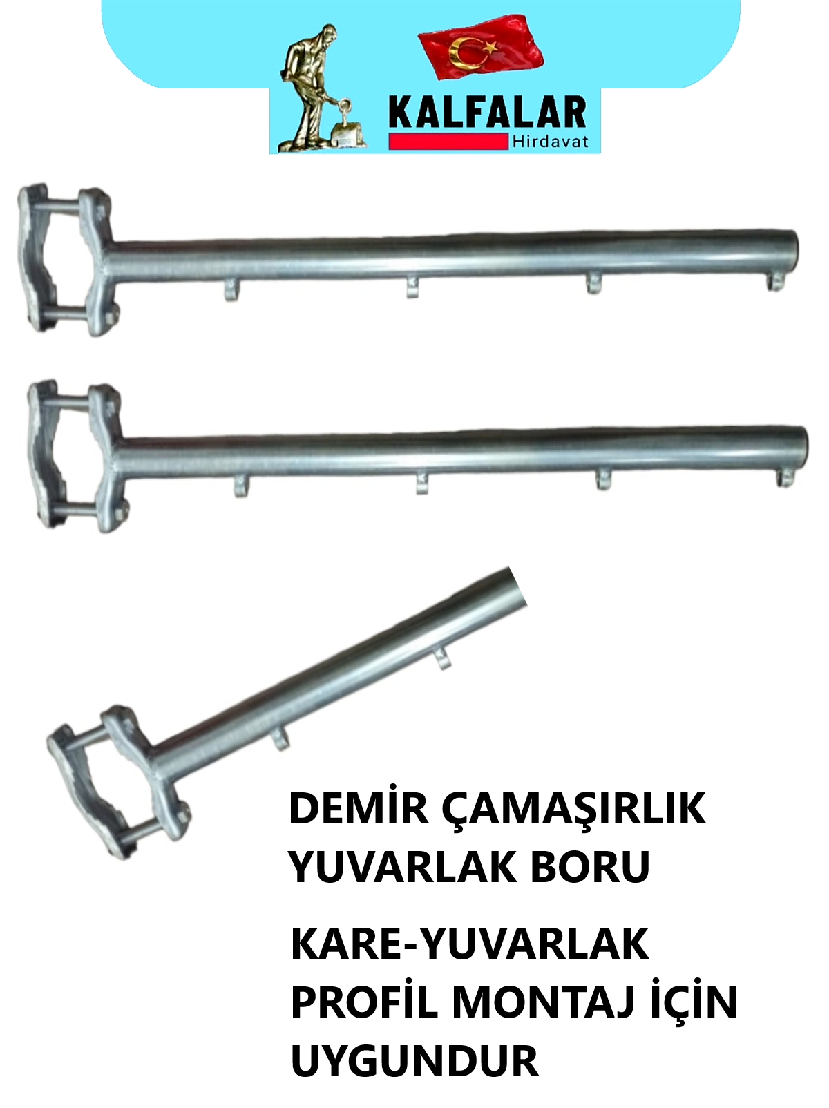 ÇAMAŞIRLIK BALKON DEMİR YUVARLAK ASKILIK 