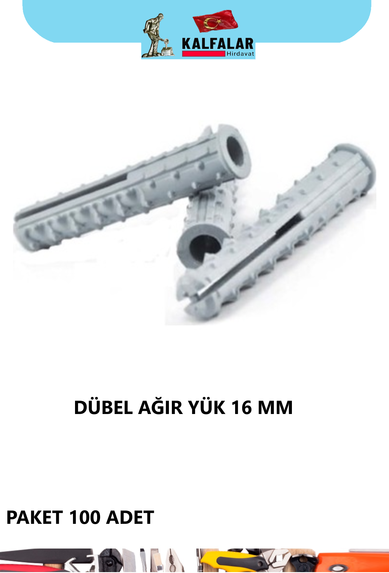 DÜBEL 16 MM AĞIR YÜK DÜBELİ