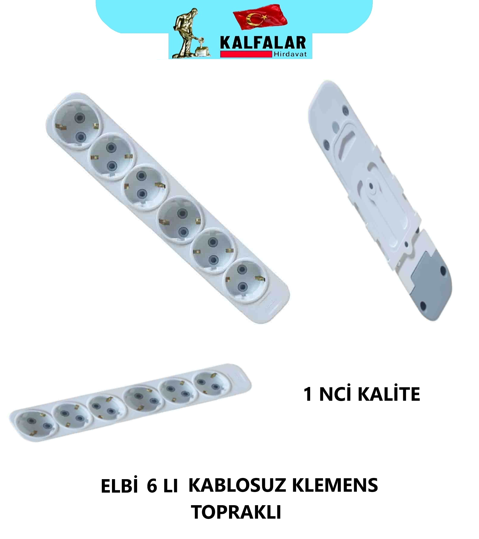 PRİZ 6 LI TOPRAKLI KLEMENS ELBİ PROF