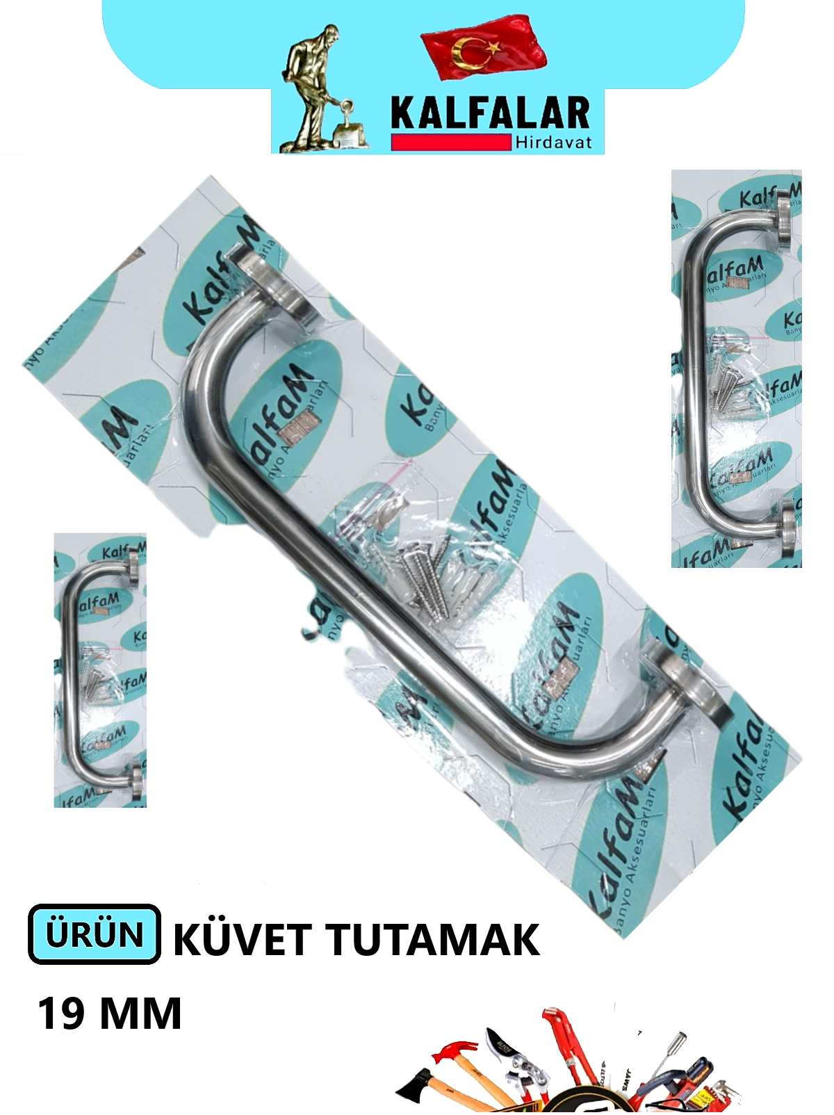KÜVET TUTAMAK 19 MM 40 CM PASLANMAZ KROM