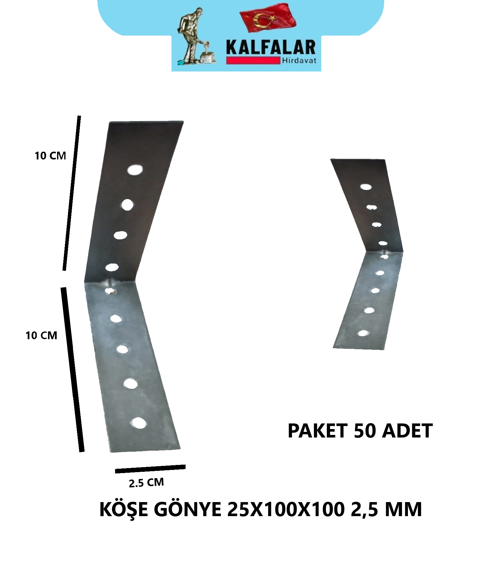 KÖŞE GÖNYE 25X100 2,5 MM