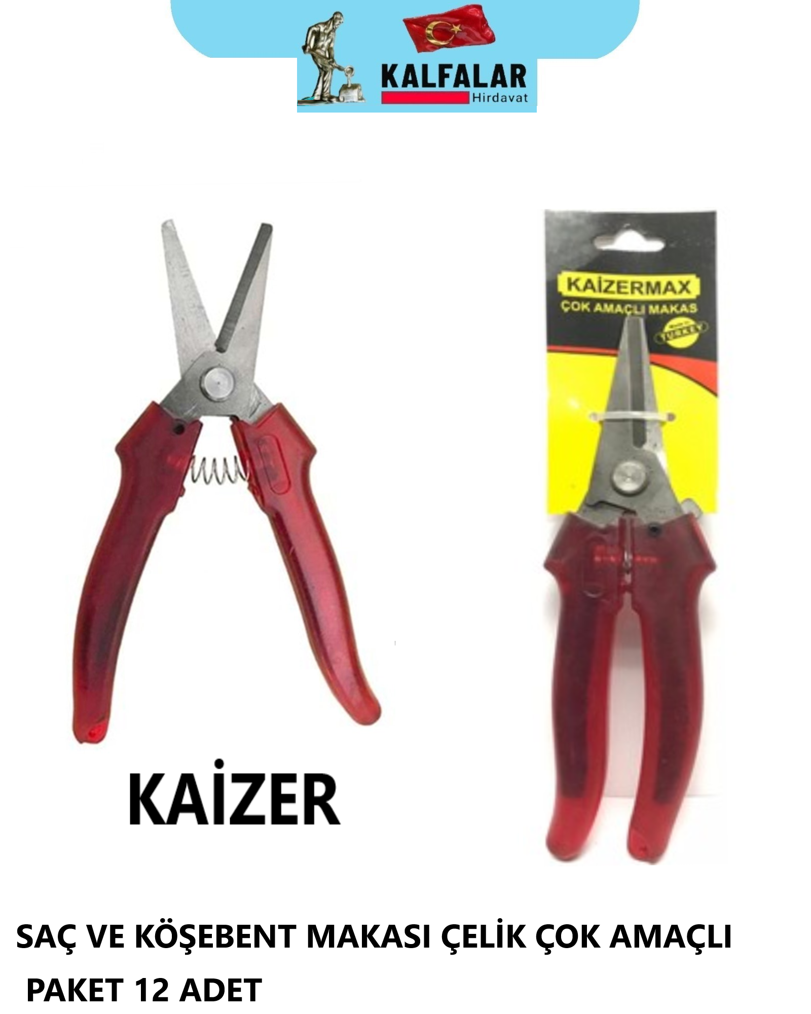 SAÇ MAKASI VE KÖŞEBENT MAKASI ÇOK AMAÇLI KAİZER