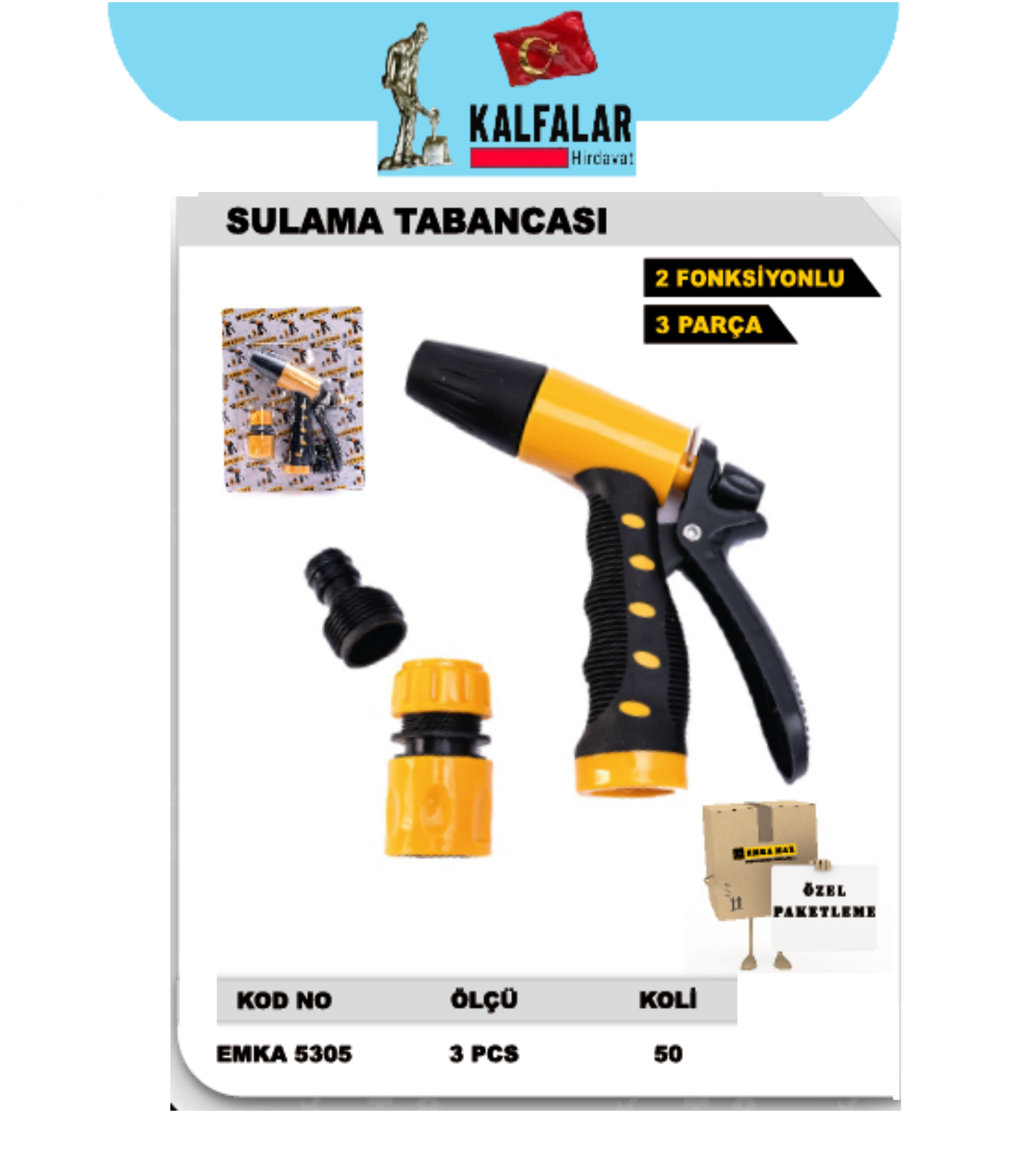 SU FISKIYE TABANCA OTOMATİK  2 FONKSİYONLU 3 PCS EMKA5305