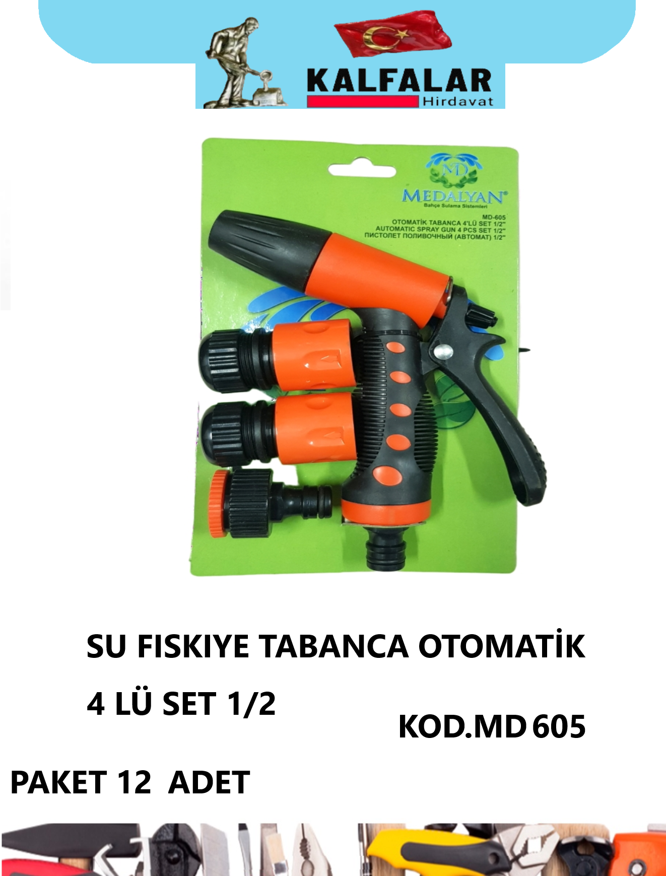 SU FISKIYE TABANCA OTOMATİK 4 LÜ SET 1/2   MD605