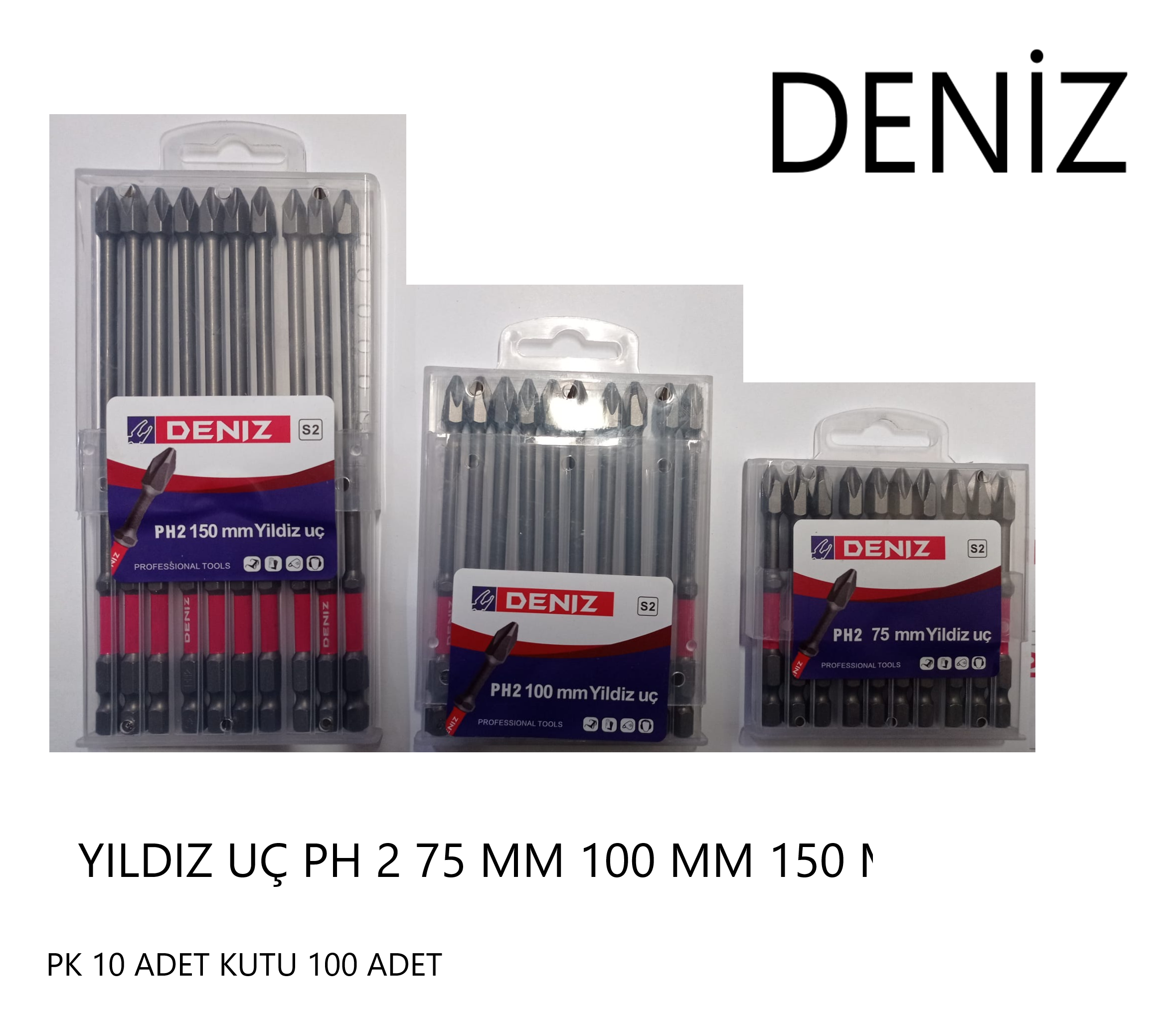 YILDIZ UÇ BİTS PH2X150 MM DENİZ ÇELİK YENİ TASARIM