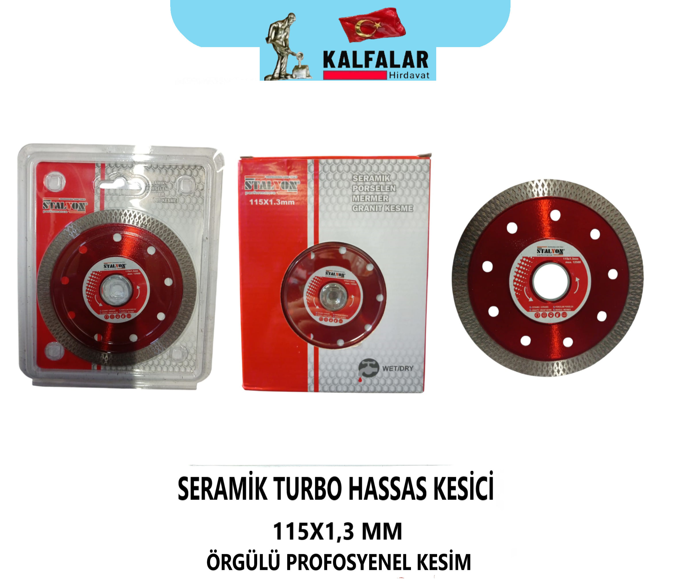 SERAMİK TURBO HASSAS KESİCİ 115MMX1,3 MM STALYON ÖRGÜLÜ