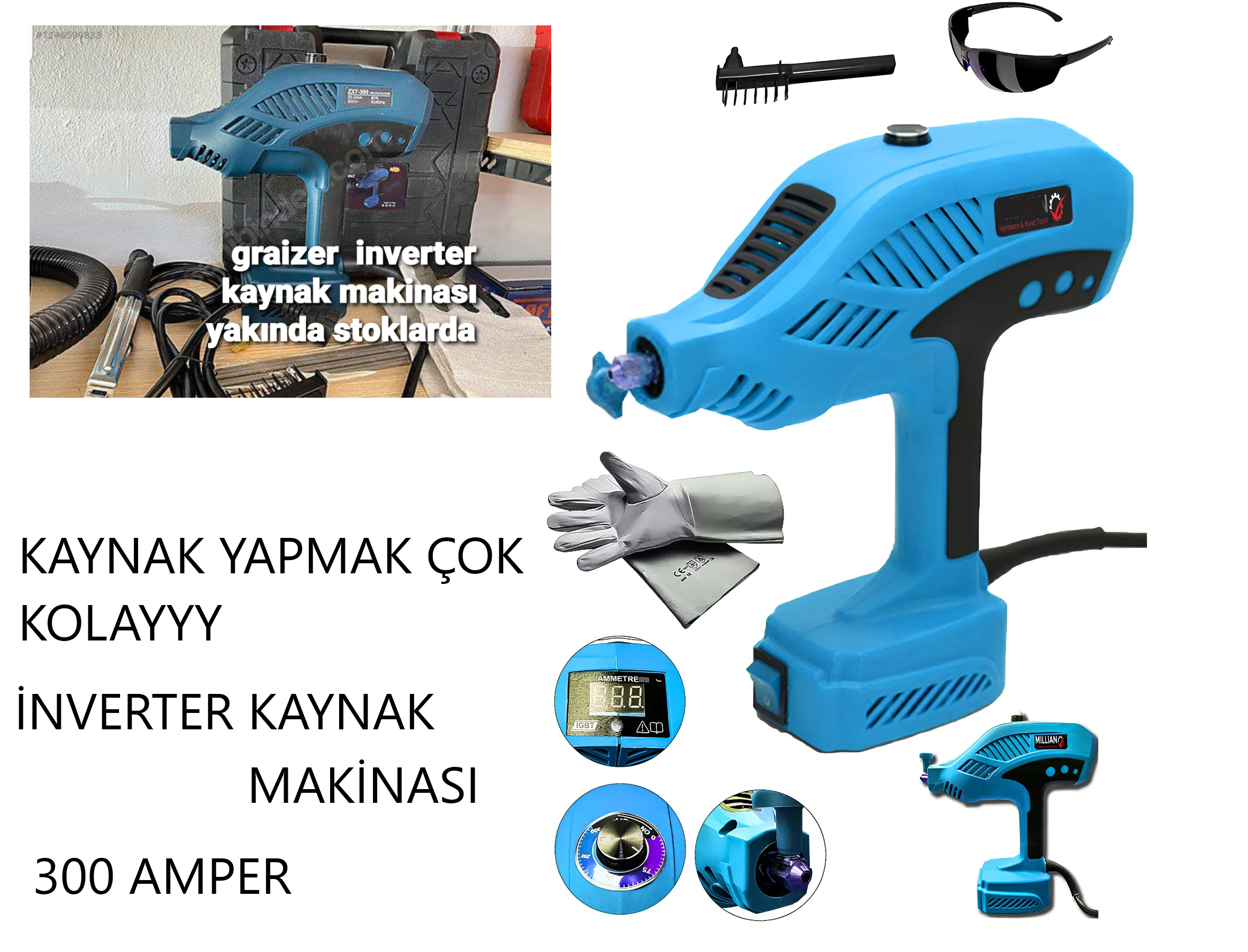 KAYNAK MAKİNASI İNVERTÖR 300 AMPER PROF ÜRÜN