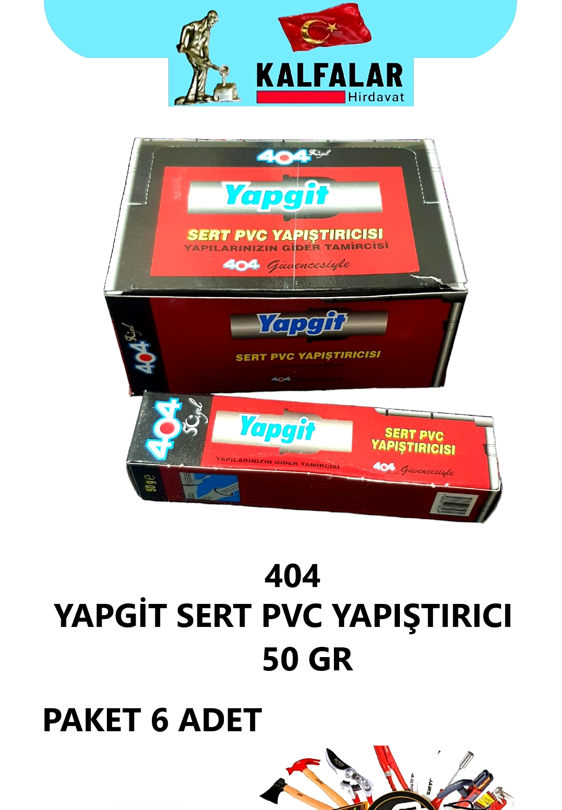 404 YAPGİT SERT PVC YAPIŞTIRICI 50 GR