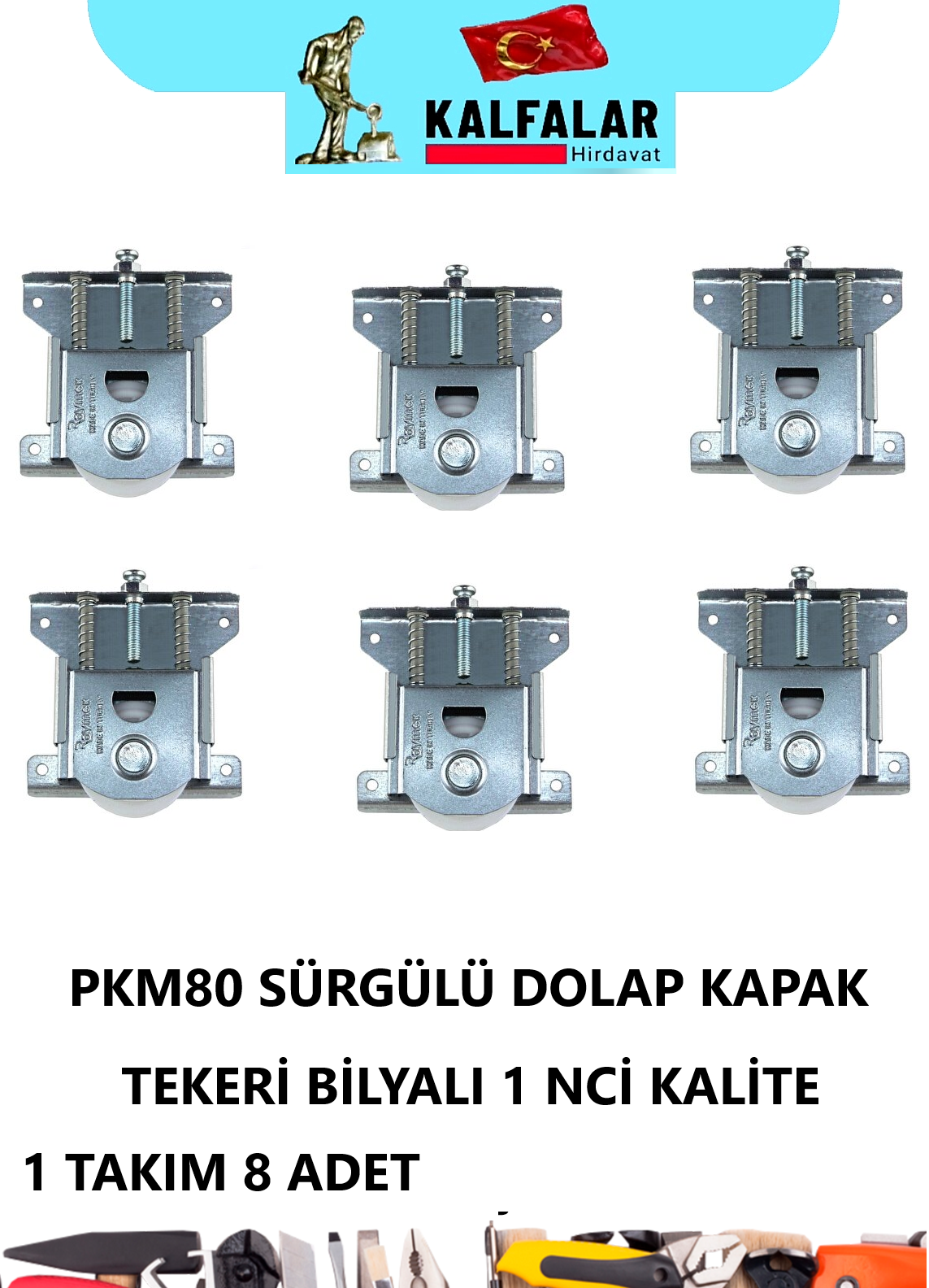 SÜRGÜLÜ DOLAP KAPAK TEKERİ BİLYALI 1 NCİ KALİTE PKM80