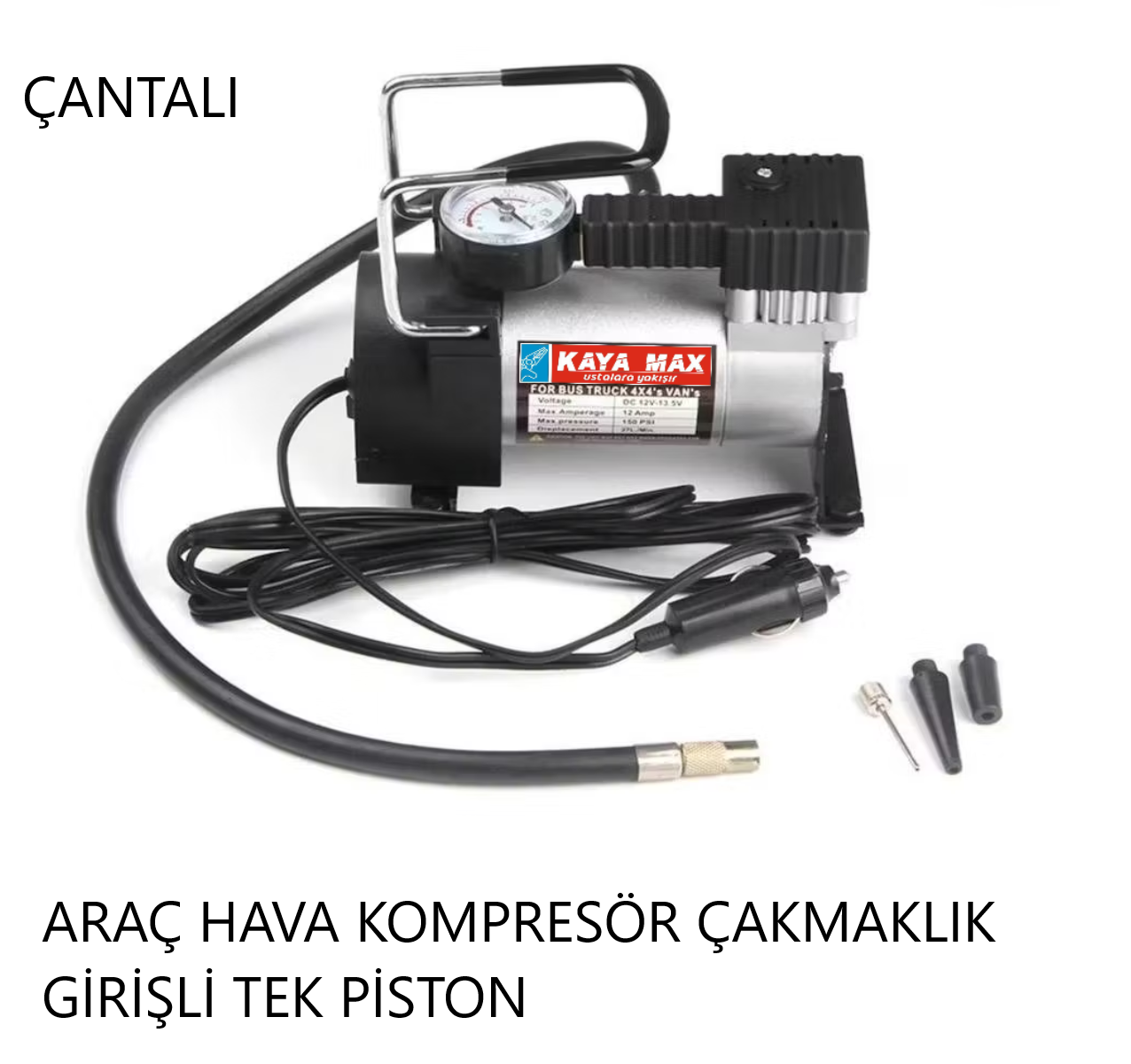 OTO ARAÇ HAVA KOMPRESÖRÜ TEK PİSTON PROF KÜÇÜK ÇANTALI