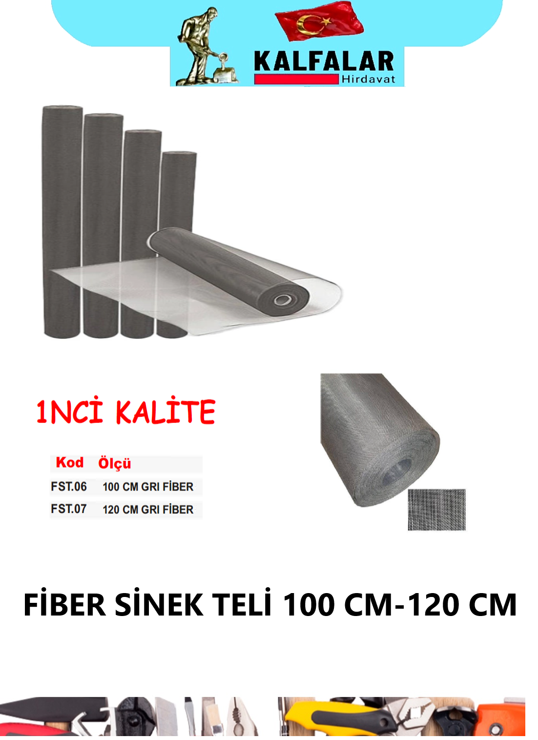 PVC SİNEKLİK FİBER TÜL 150 CM GRİ TOP 30 MTR