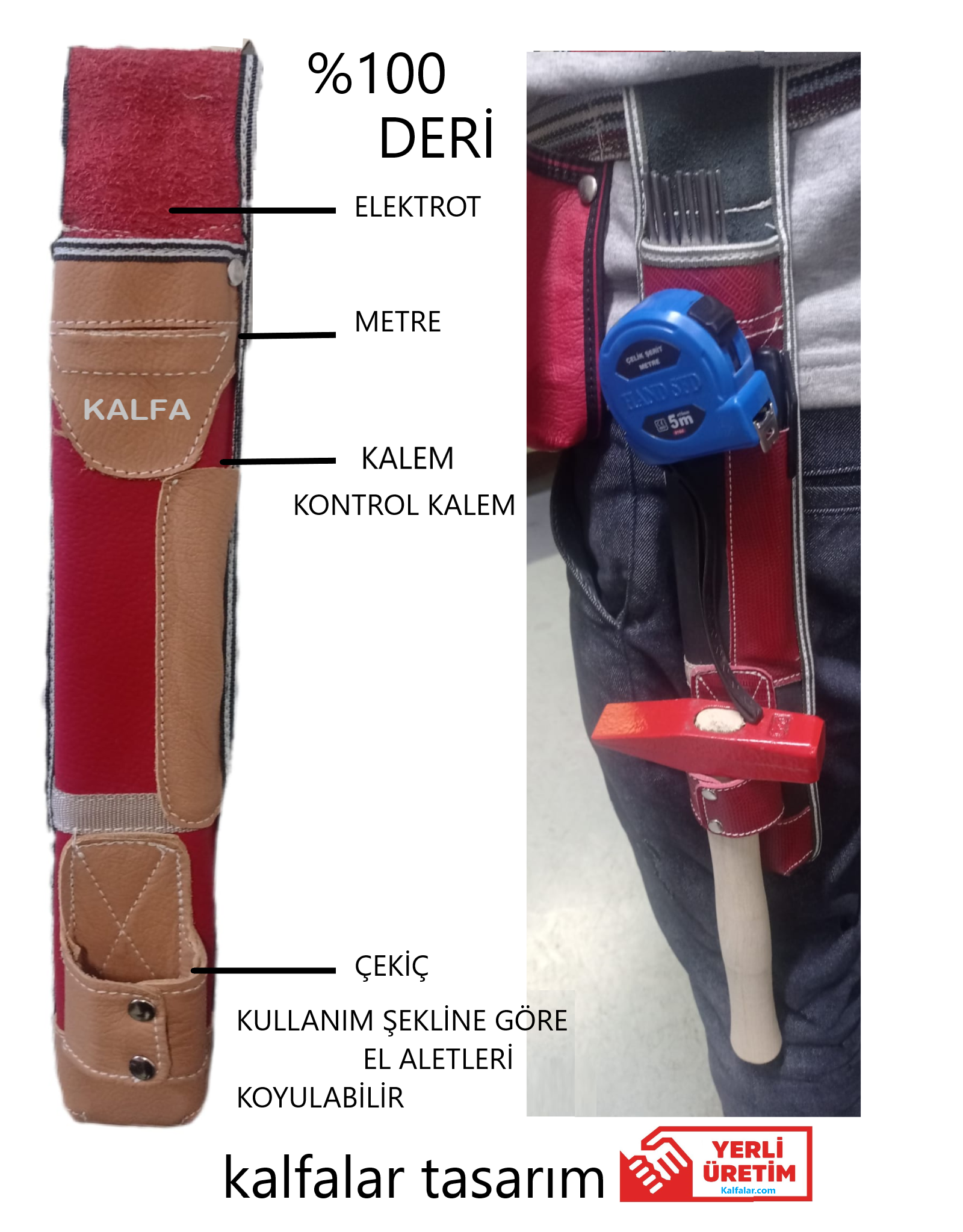 ELEKTROT VE EL ALETLERİ TAŞIMA APARATI % 100 DERİ 