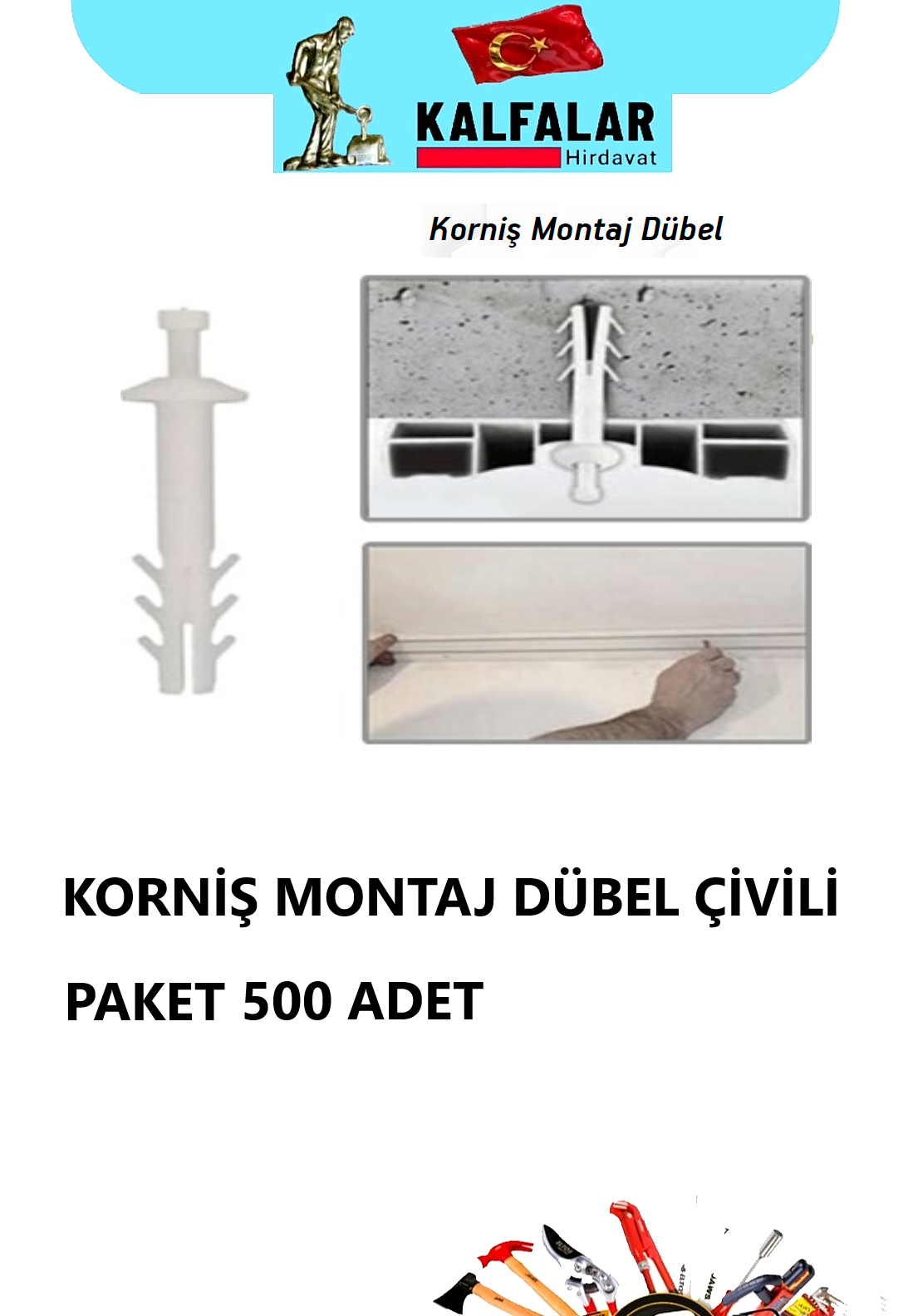 DÜBEL ÇİVİLİ KORNİŞ MONTAJ DÜBELİ