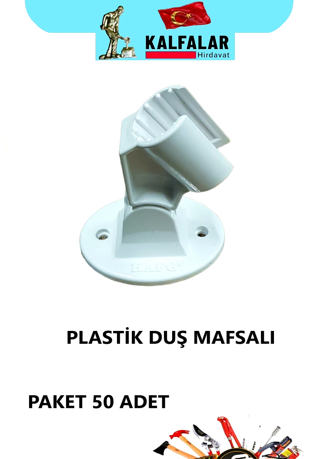 DUŞ BAŞLIĞI TUTUCU BEYAZ PLASTİK