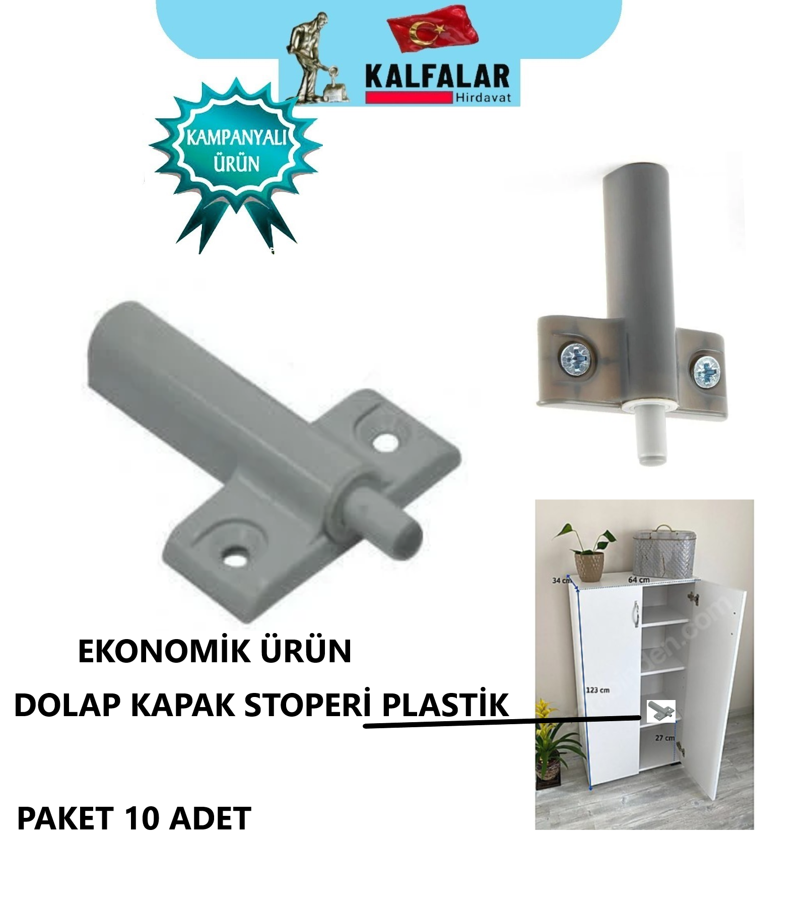 MOBİLYA DOLAP KAPAK STOPER FRENLEME APARAT PLASTİK