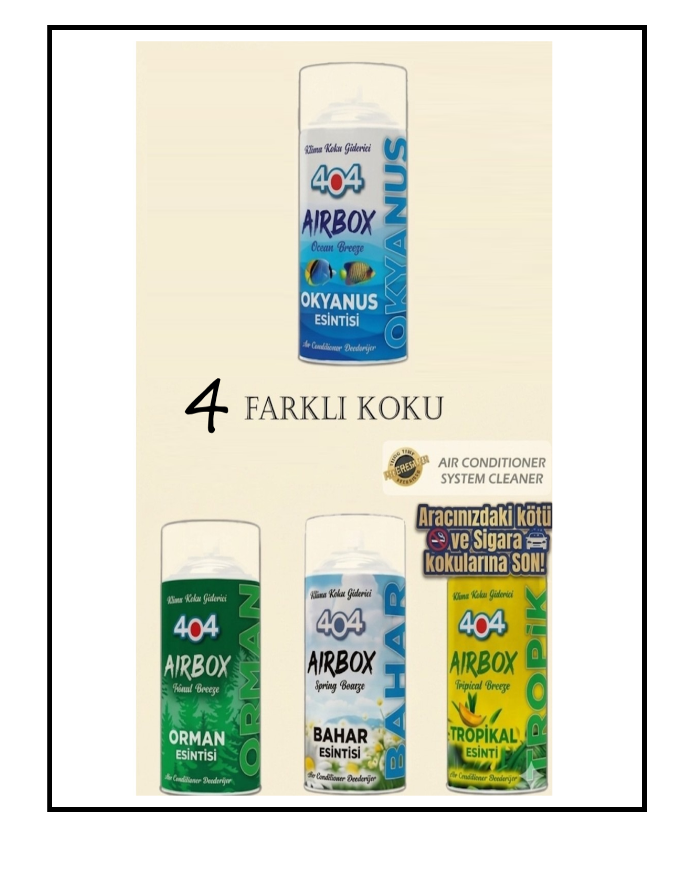 KLİMA KOKU GİDERİCİ ARABA EV KOKUSU DOĞAL ESİNTİ  4 ÇEŞİT