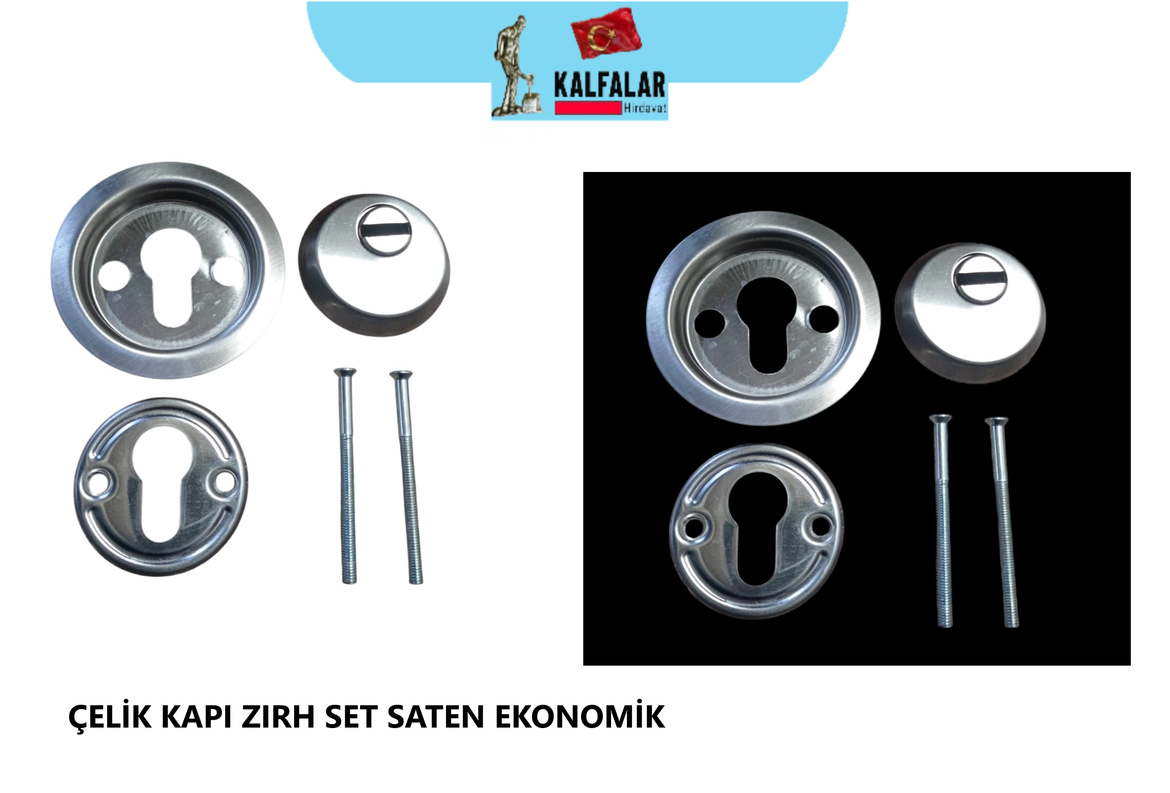 ÇELİK KAPI ZIRH ROZET SET SATEN EKONOMİK