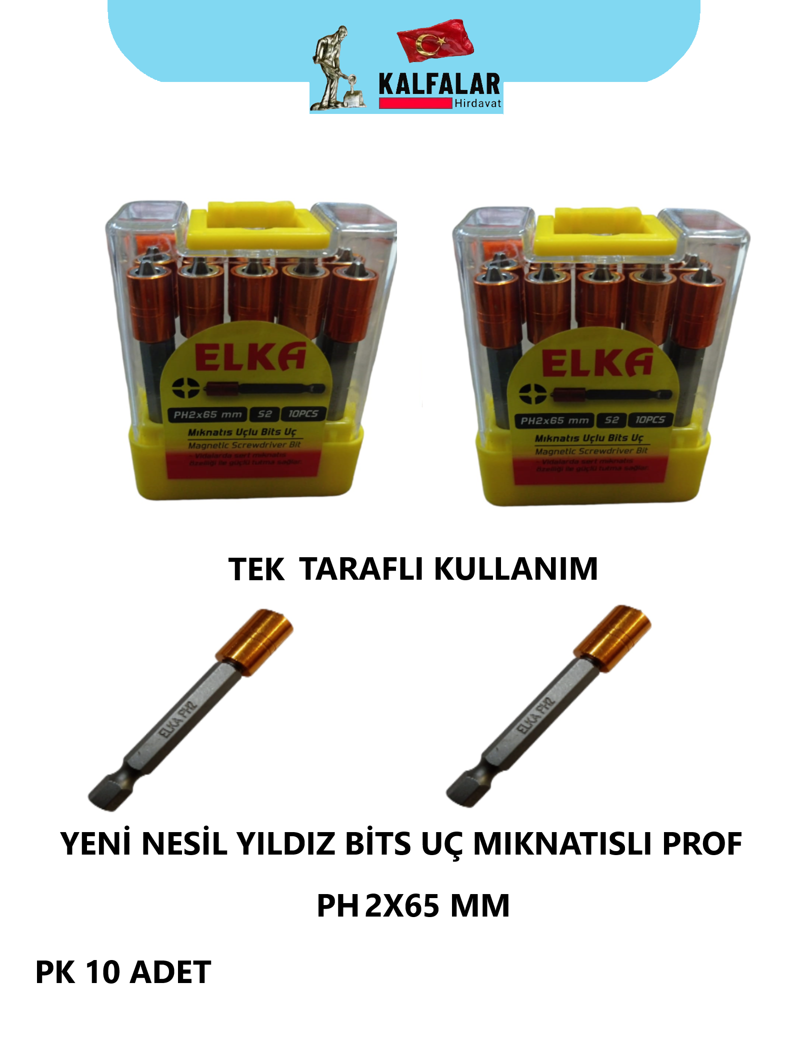 YILDIZ UÇ BİTS PH2X65 MM YENİ NESİL MIKNATISLI 