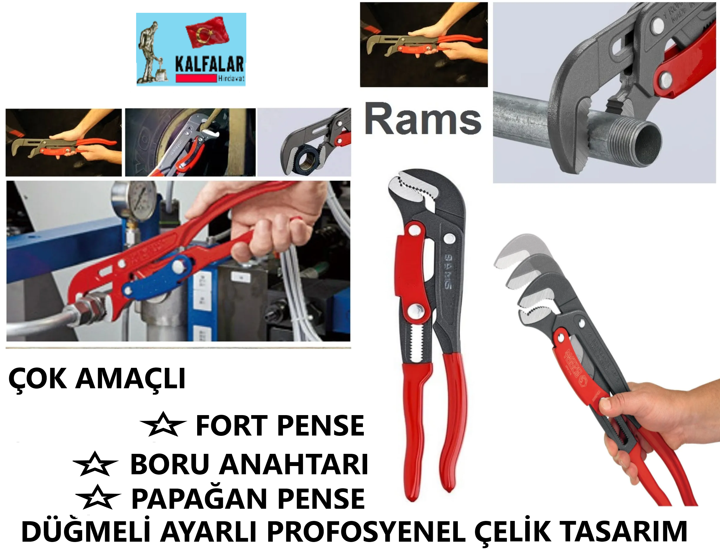 ÇOK AMAÇLI ANAHTAR BORU TİPİ DÜĞMELİ AYARLI PROF ÇELİK