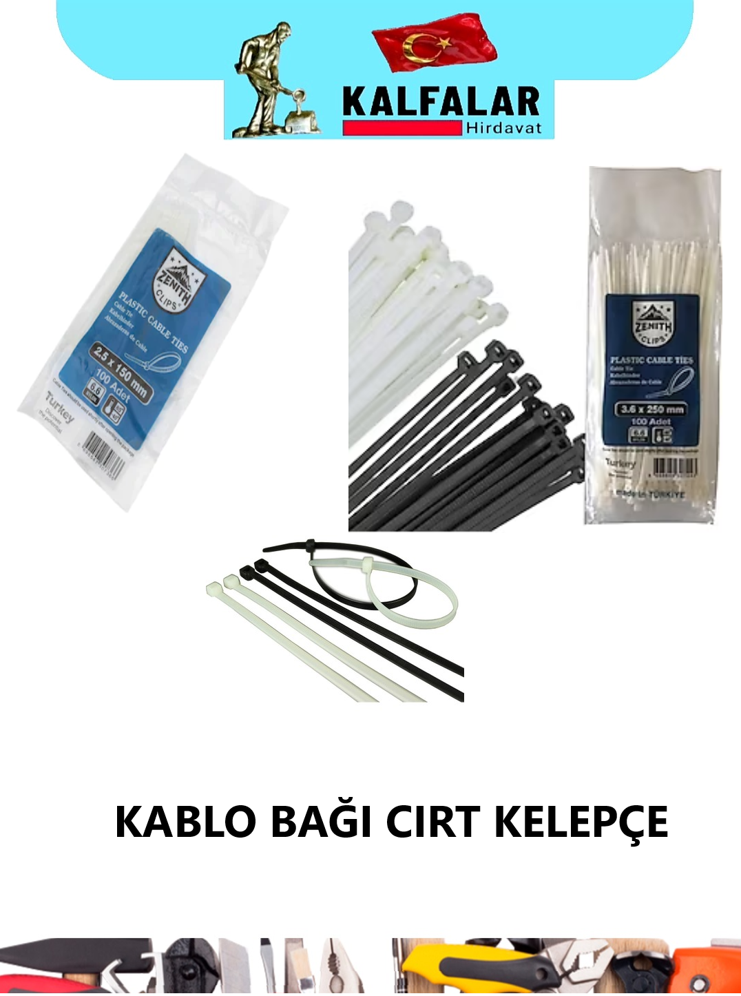 KABLO BAĞ CIRT KELEPÇE 8X750