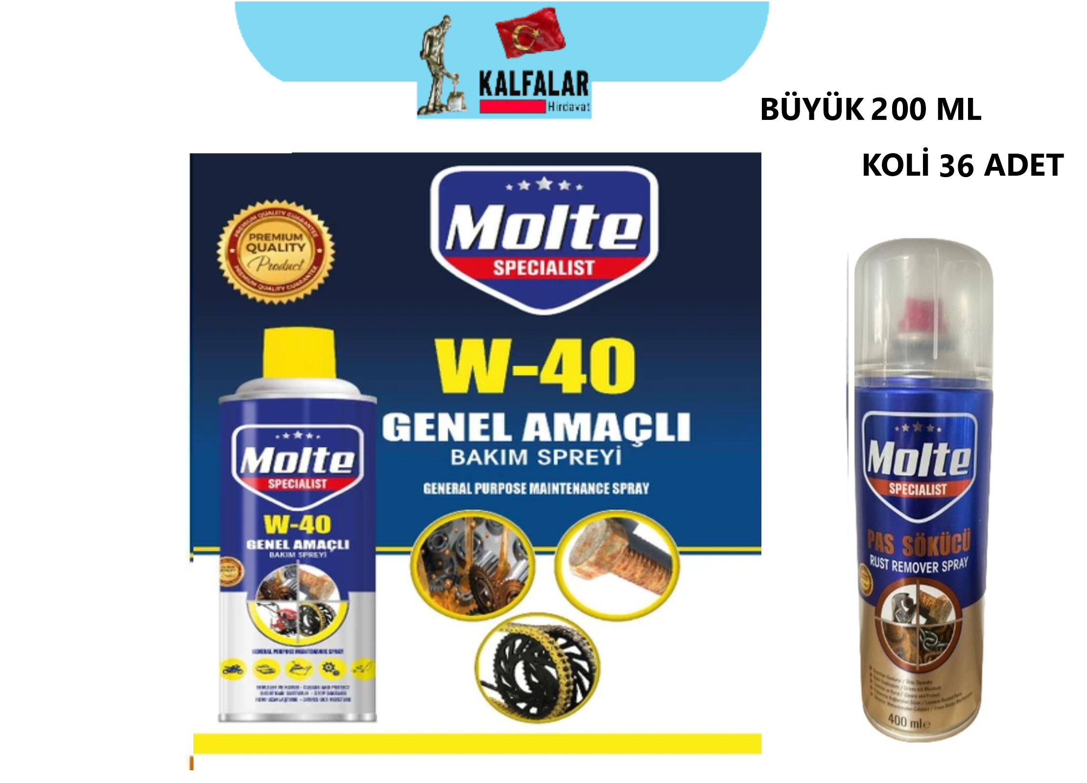 PAS SÖKÜÇÜ SW-40 ÇOK AMAÇLI SPREY 200 ML MOLTE