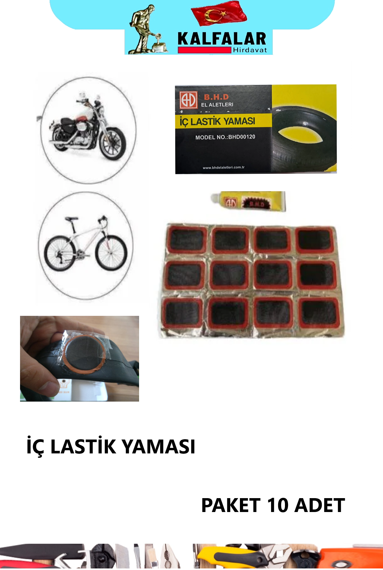 İÇ LASTİK YAMASI PAKET 10 ADET