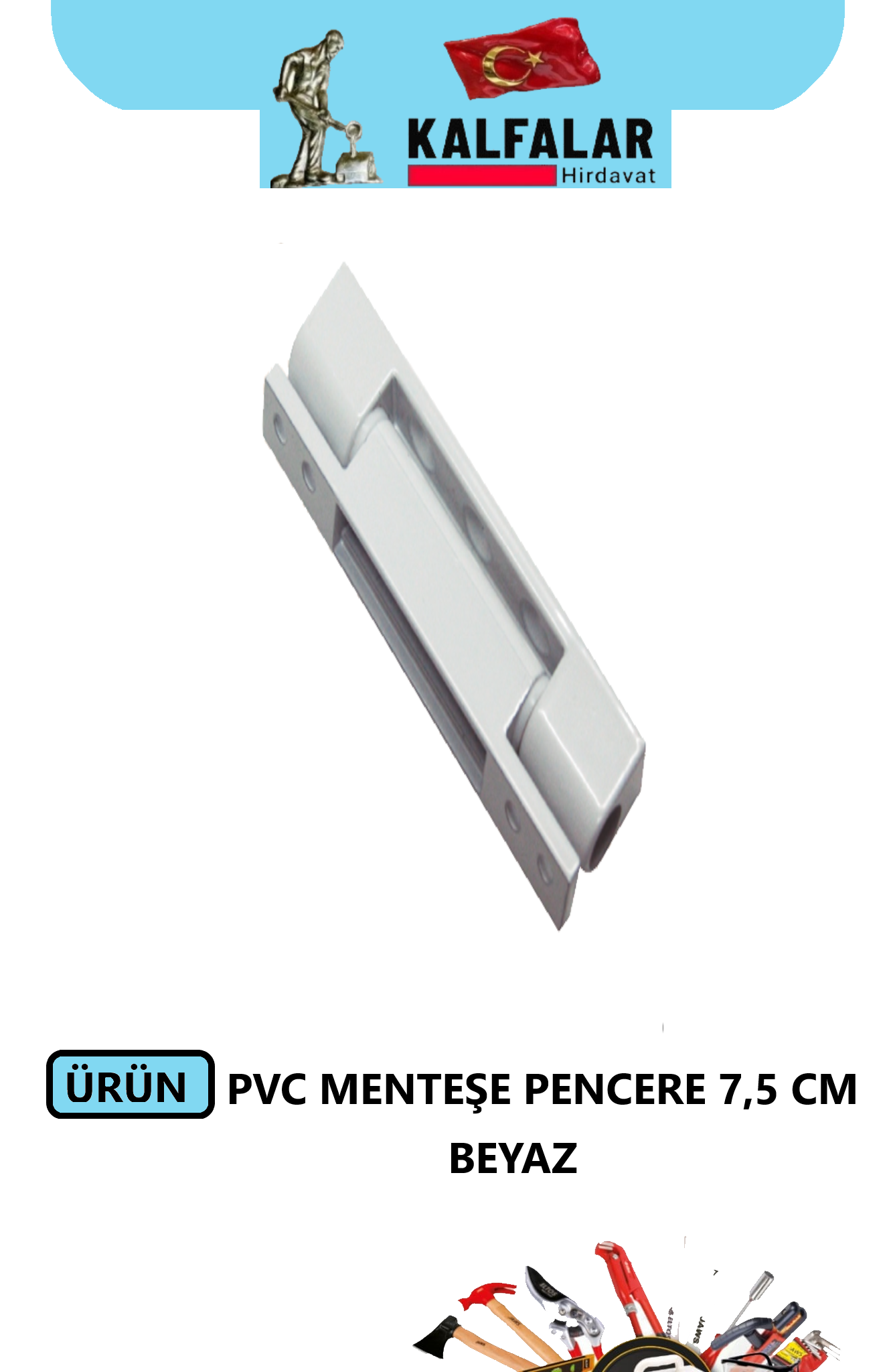 PVC PENCERE MENTEŞE 7,5 CM BEYAZ ZAMAK