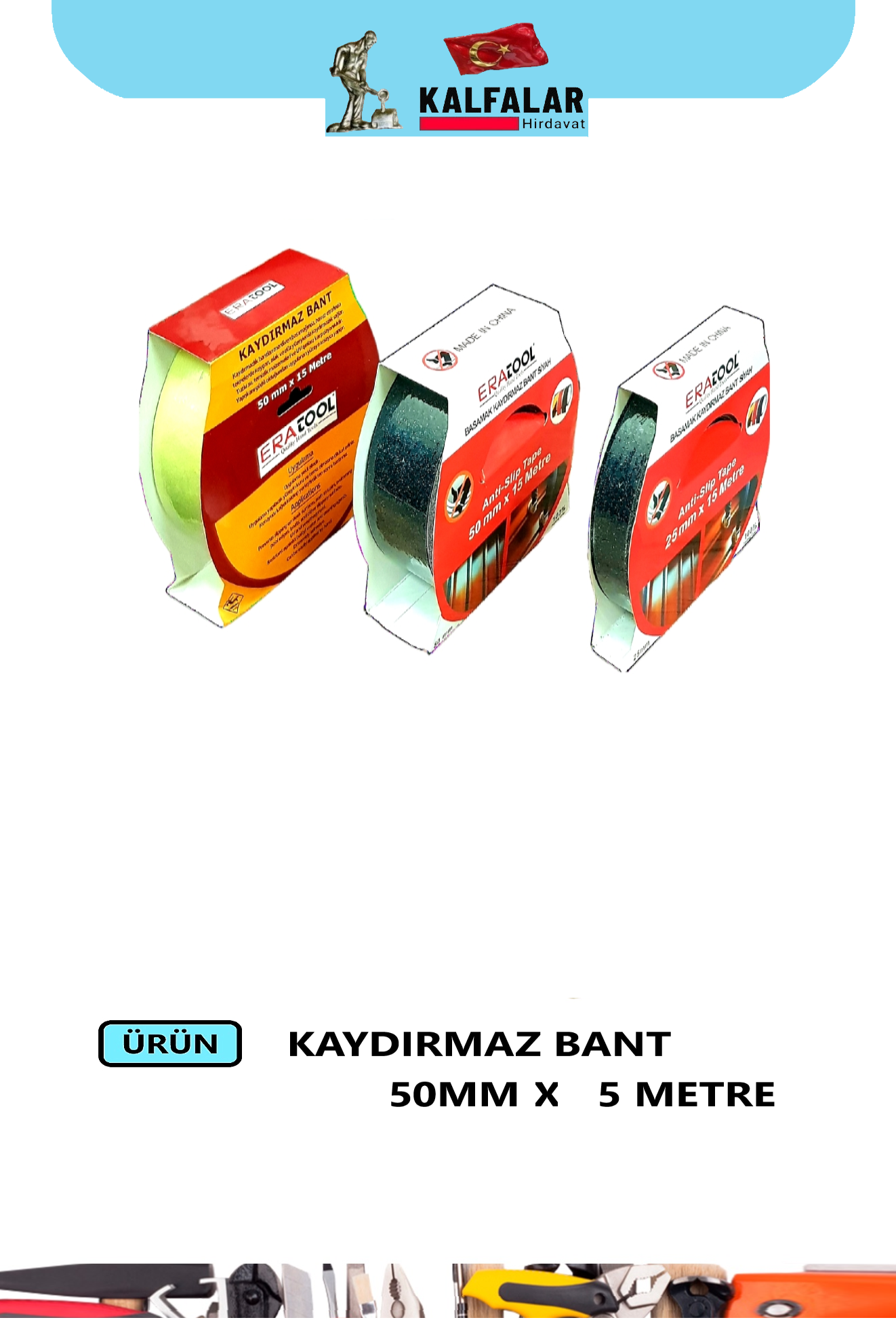 KAYDIRMAZ BANT 50MM-5 METRE SİYAH