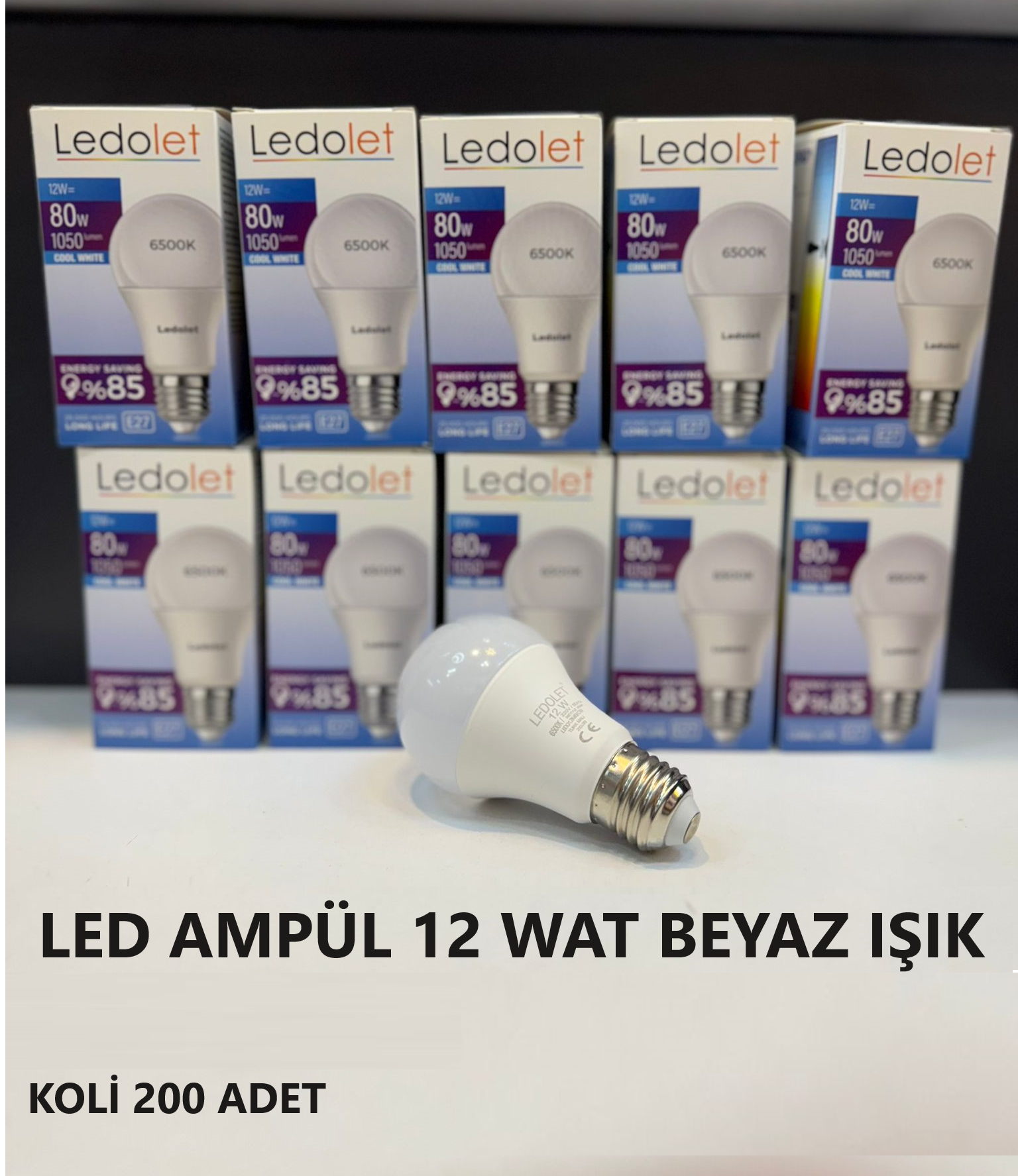LED AMPÜL LEDOLET 12 WAT BEYAZ IŞIK