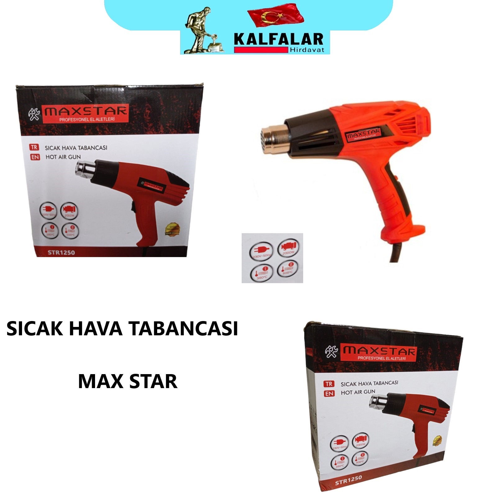 SICAK HAVA TABANCA MAX STAR 2000 WAT