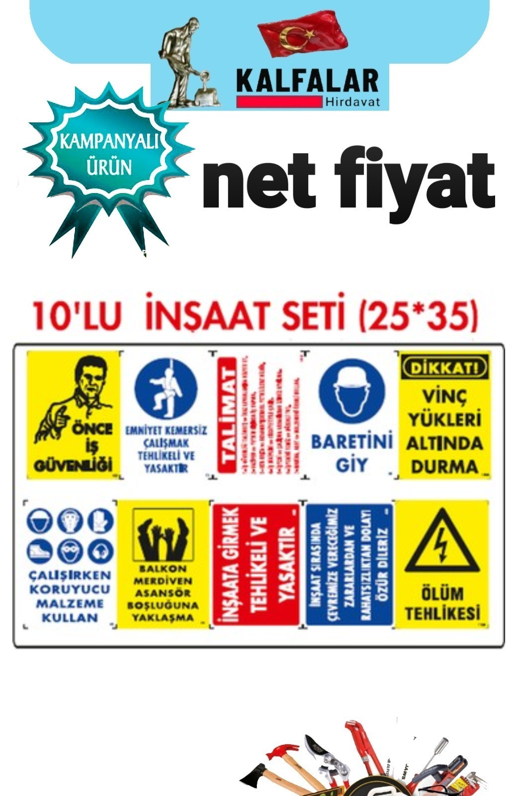 İKAZ SET 10 LU 25X35 CM