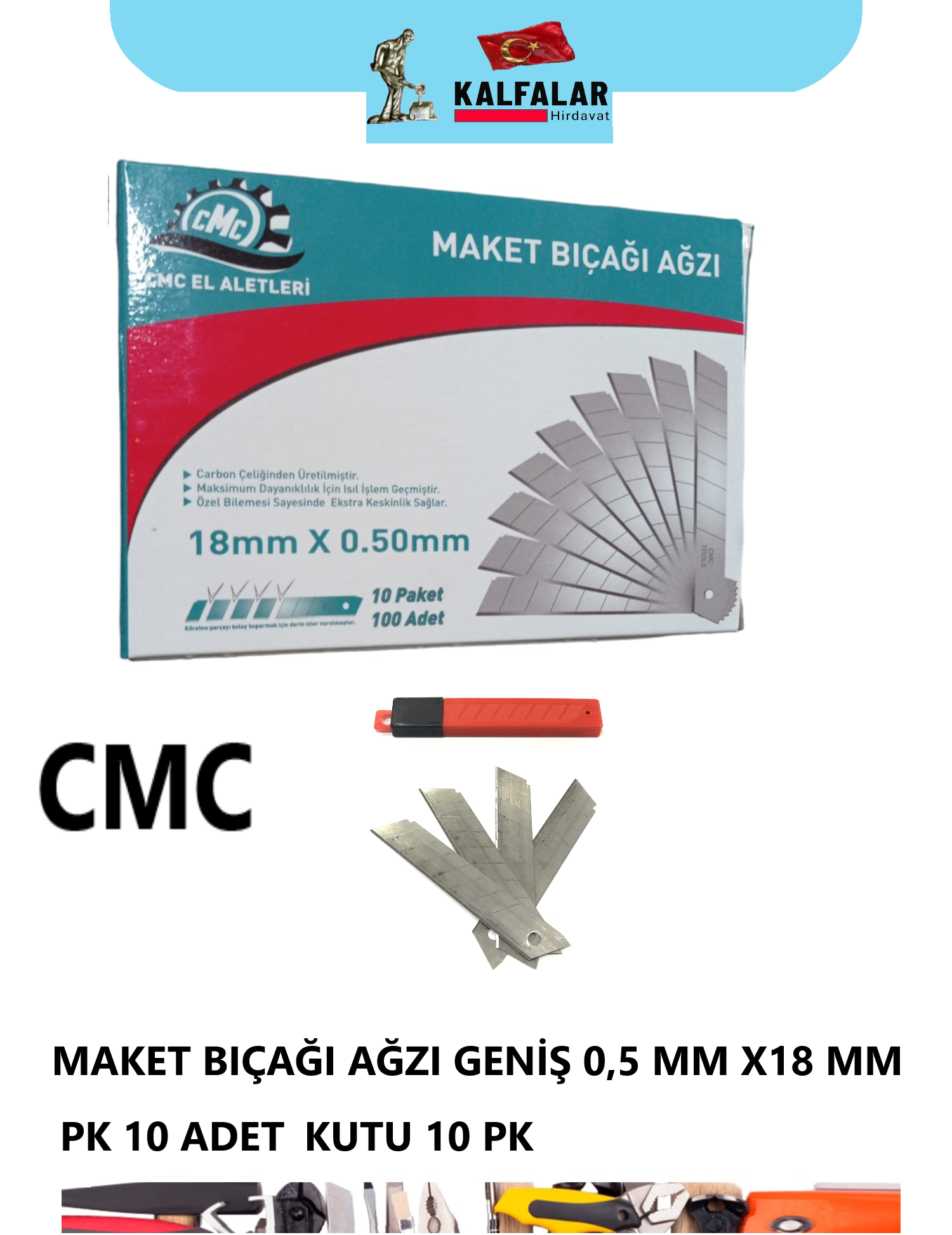 MAKET BIÇAK YEDEK CMC 0.5 MM X 18 MM
