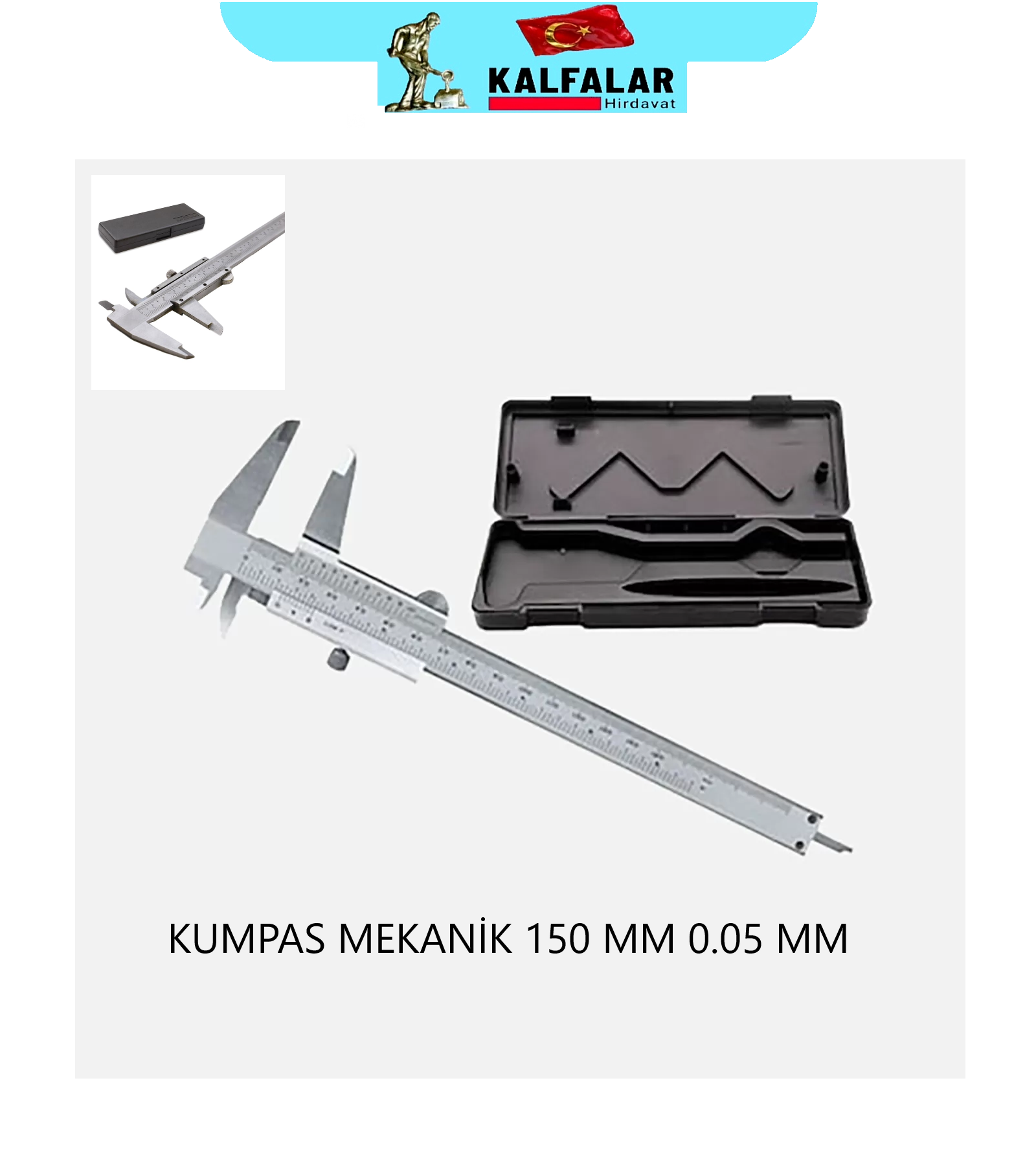 KUMPAS MEKANİK 150 MM 0.05 MM