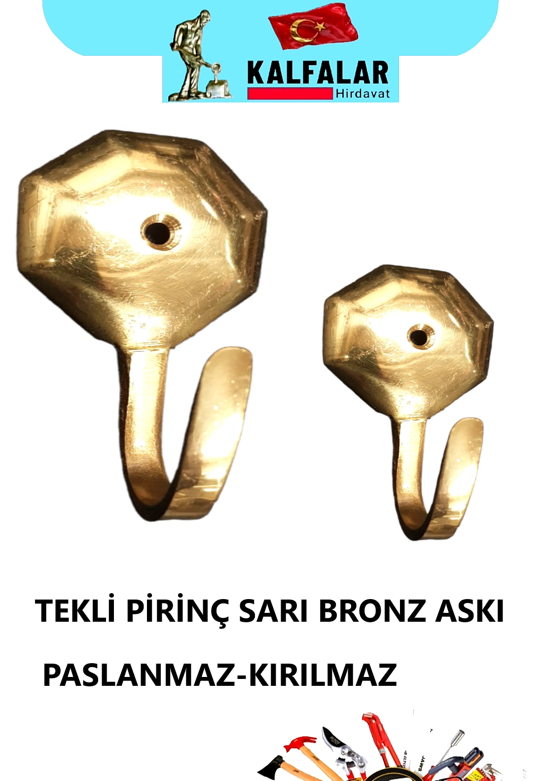 ASKI TEKLİ PİRİNÇ BRONZ BOMBELİ PARLAK