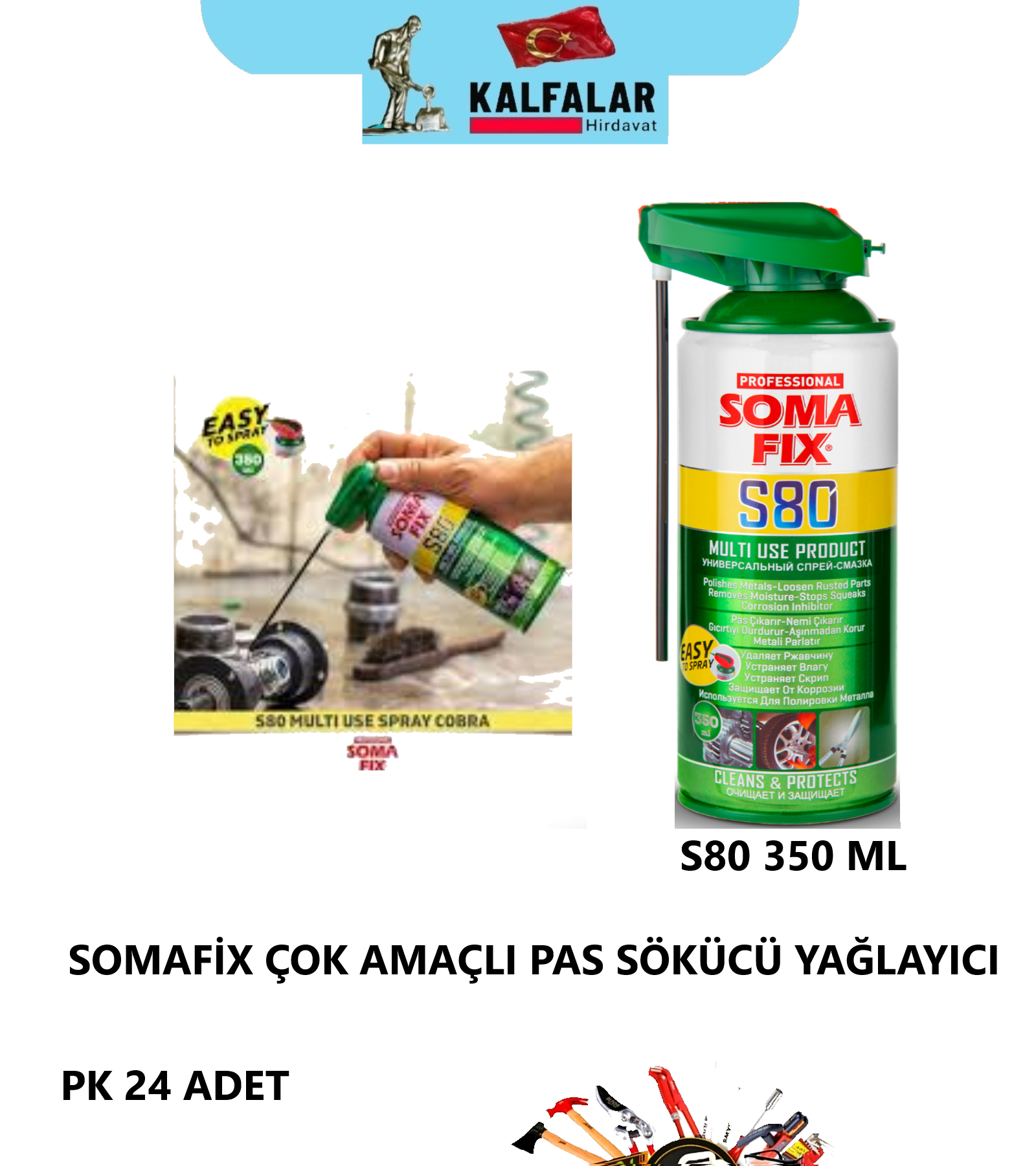 PAS SÖKÜCÜ ÇOK AMAÇLI SPREY S80 350 ML SOMAFİX 