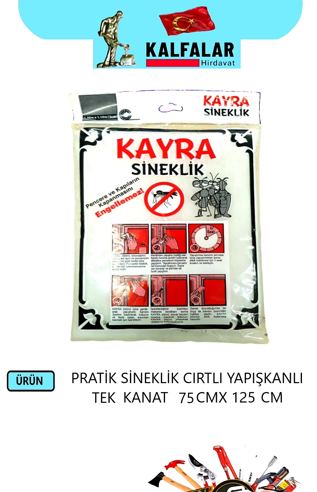 PVC SİNEKLİK TEK KANAT 75CMX125 CM YAPIŞKAN