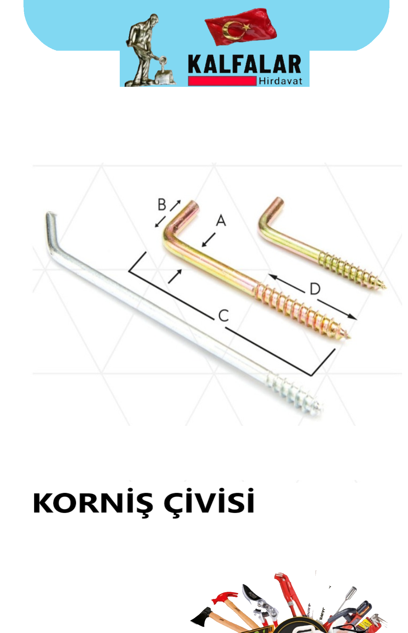 KORNİŞ ÇİVİSİ NO.8 