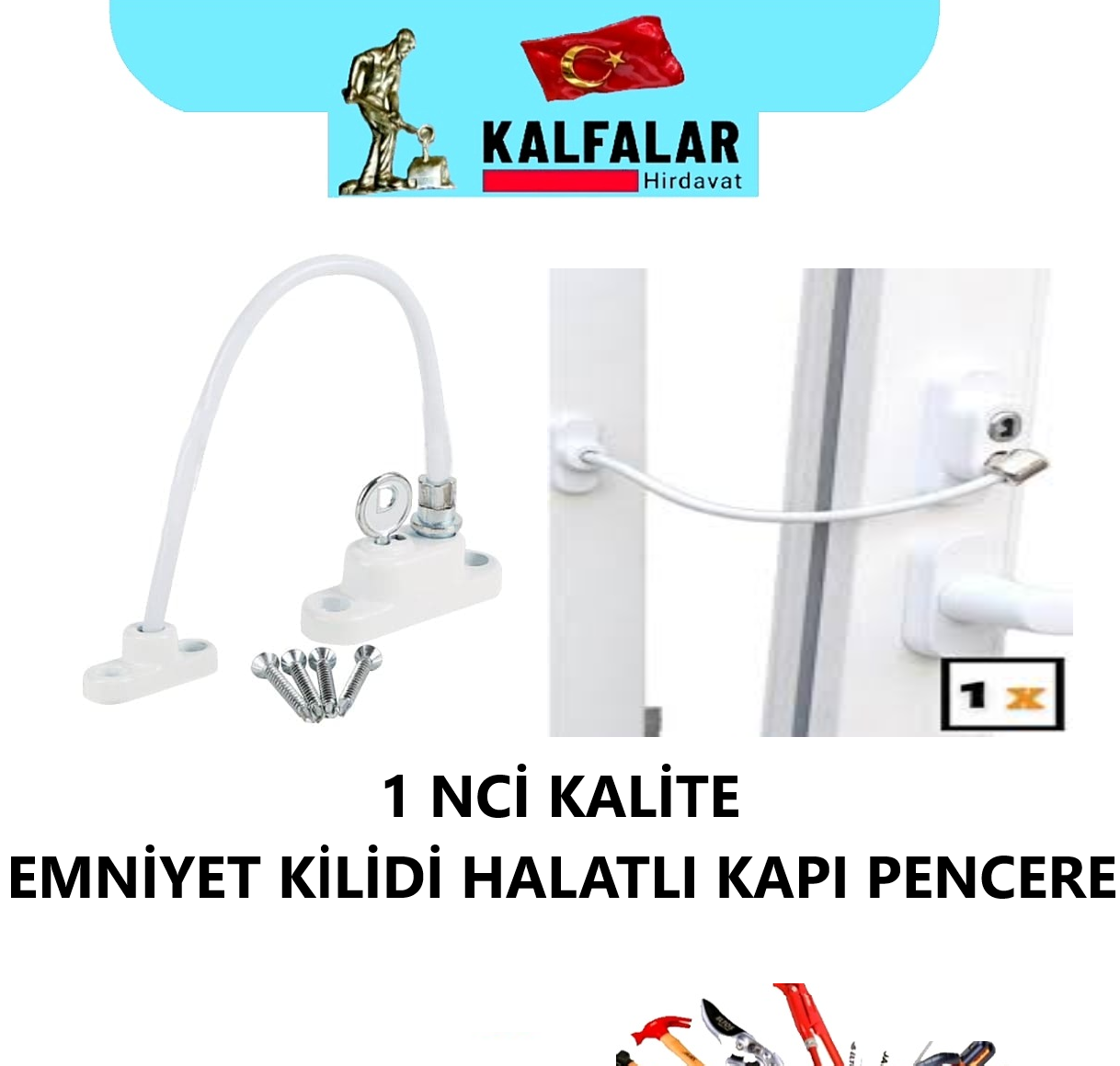 EMNİYET KİLİDİ HALATLI KAPI PENCERE 1 NCİ KALİTE