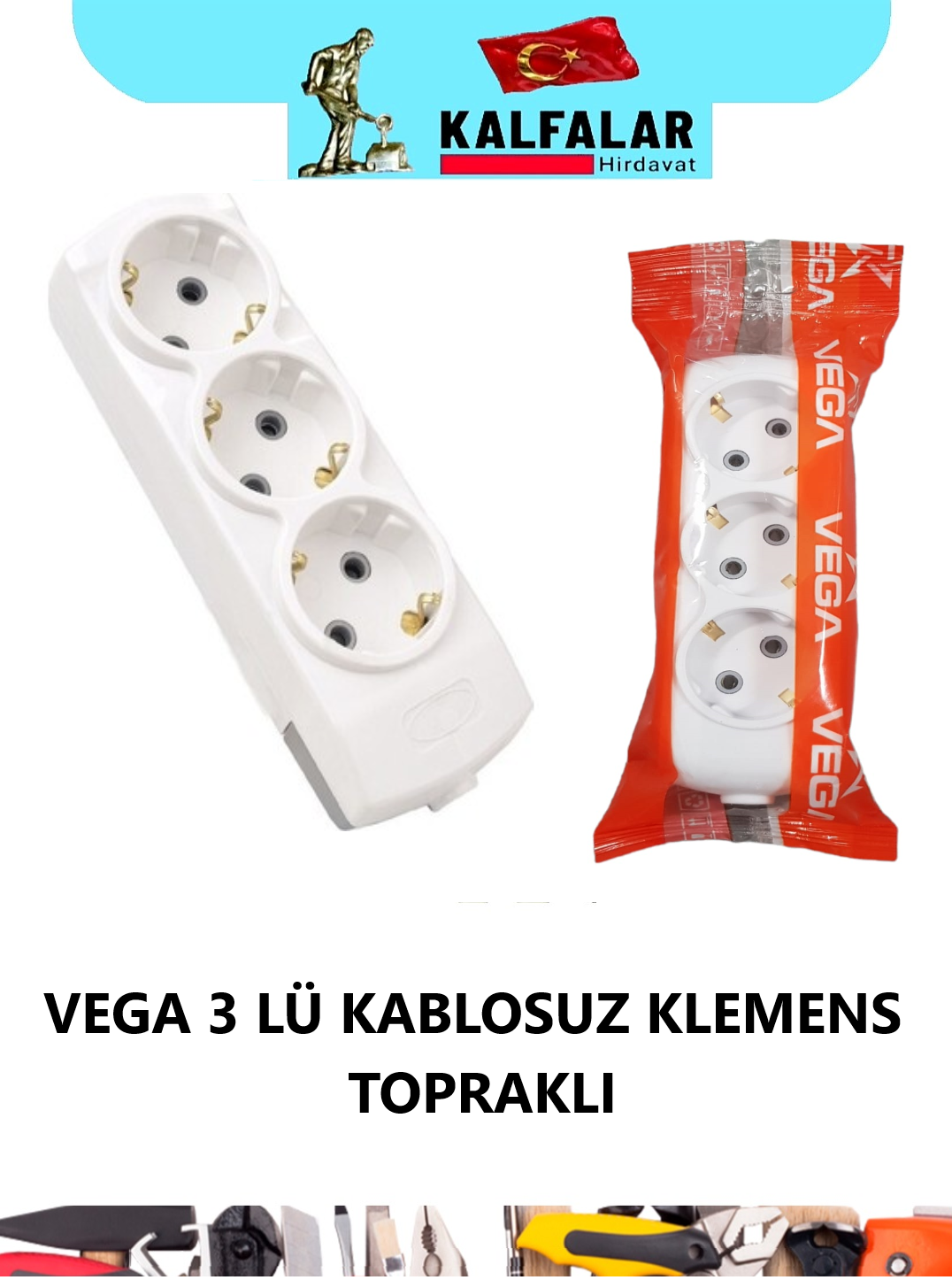 PRİZ 3 LÜ TOPRAKLI KLEMENS VEGA
