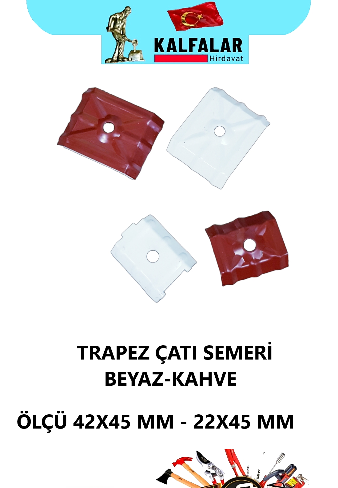 ÇATI SEMERİ KÜÇÜK 22X45 MM BEYAZ 