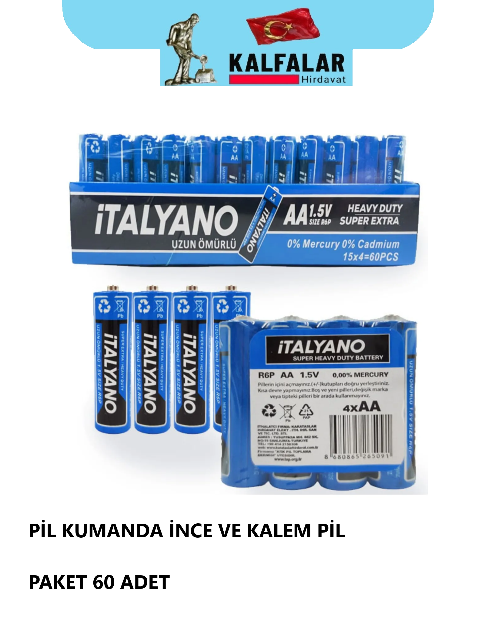 PİL KUMANDA MEGA  PANTHER PK 60 ADET