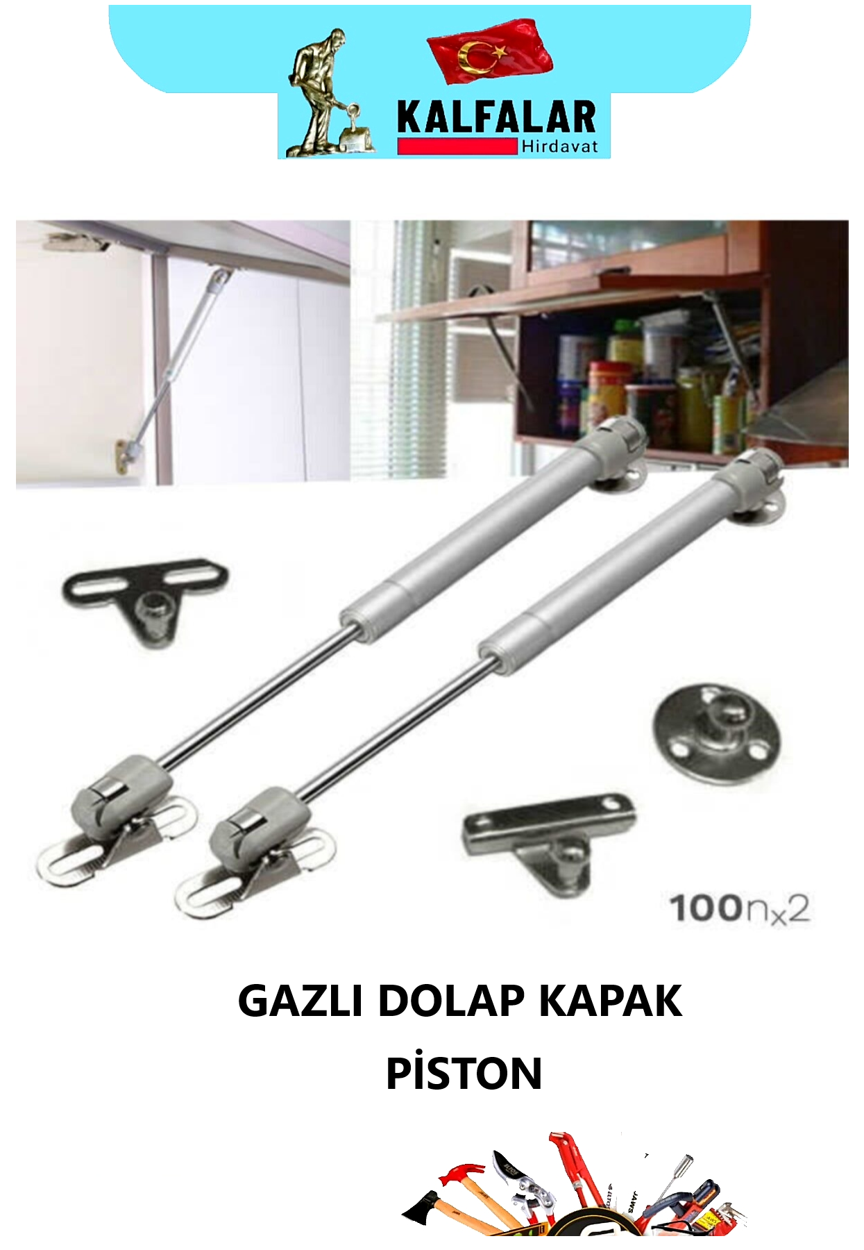 GAZLI PİSTON DOLAP KAPAK 140 KG YERLİ ÜRETİM