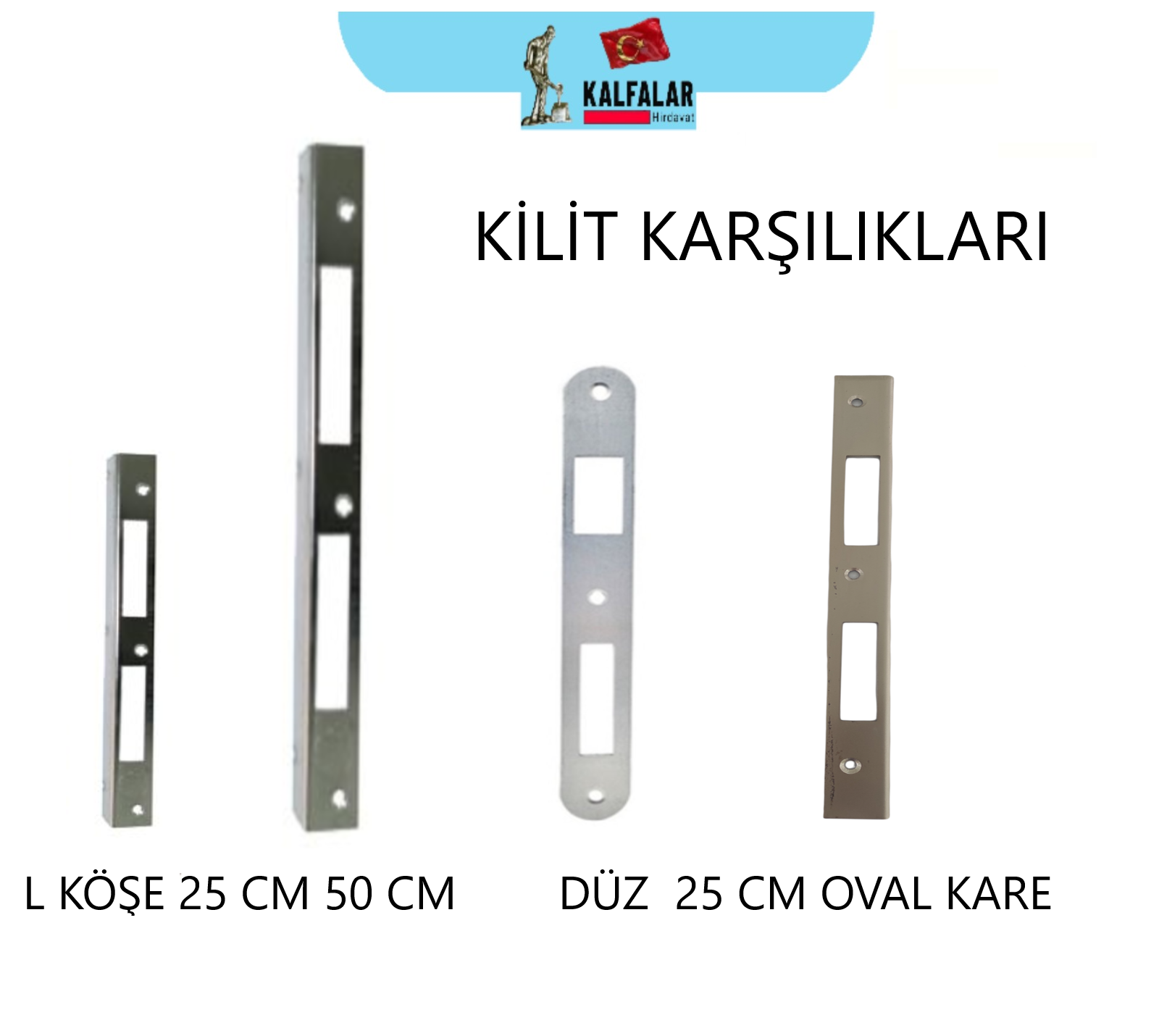 KİLİT KARŞILIĞI L KÖŞE 50 CM  NİKEL