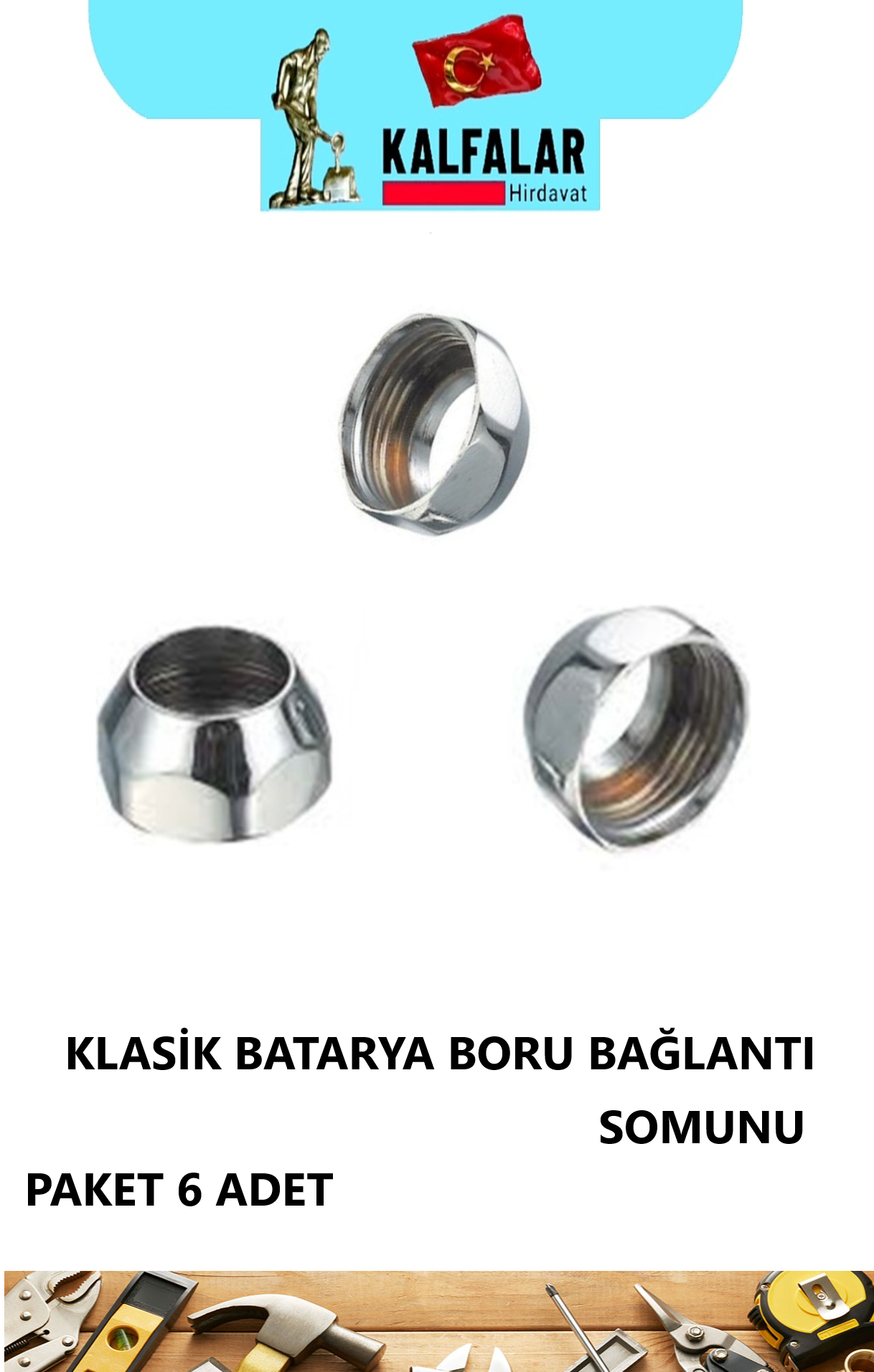 MUSLUK KLASİK BORU BAĞLANTI SOMUNU KROM