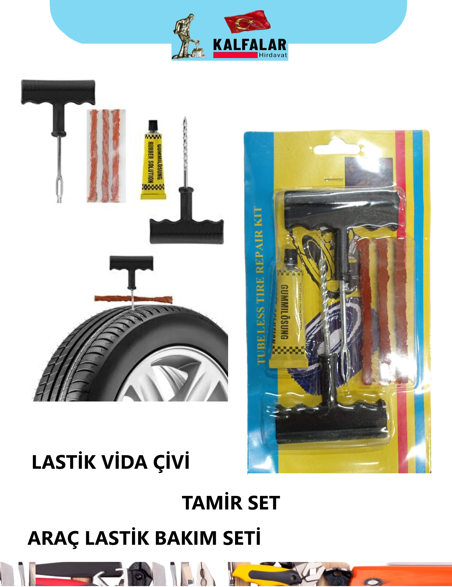 LASTİK TAMİR SETİ 4 LÜ SET
