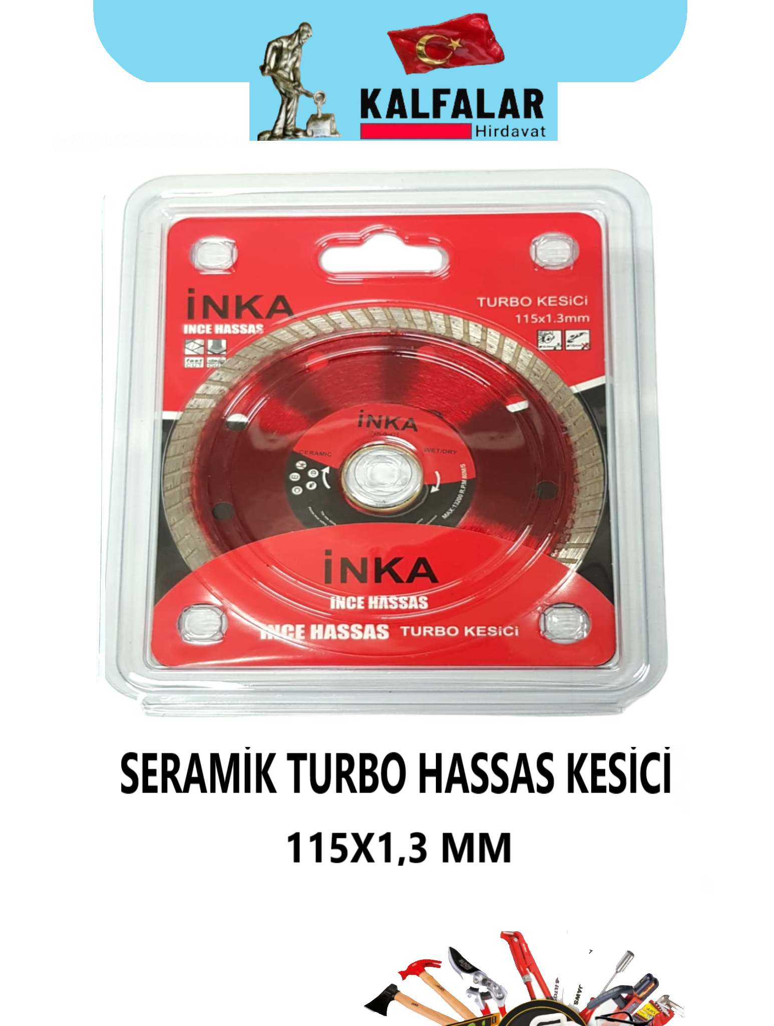 SERAMİK TURBO HASSAS KESİCİ 115MMX1,3 MM İNKA